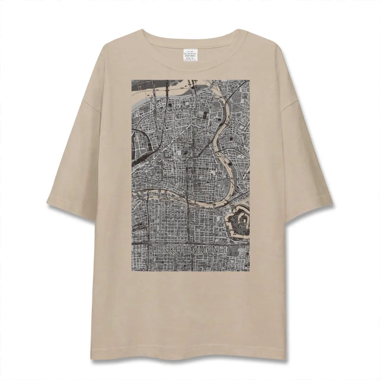 【大阪天満宮(大阪府)】地図柄ビッグシルエットTシャツ