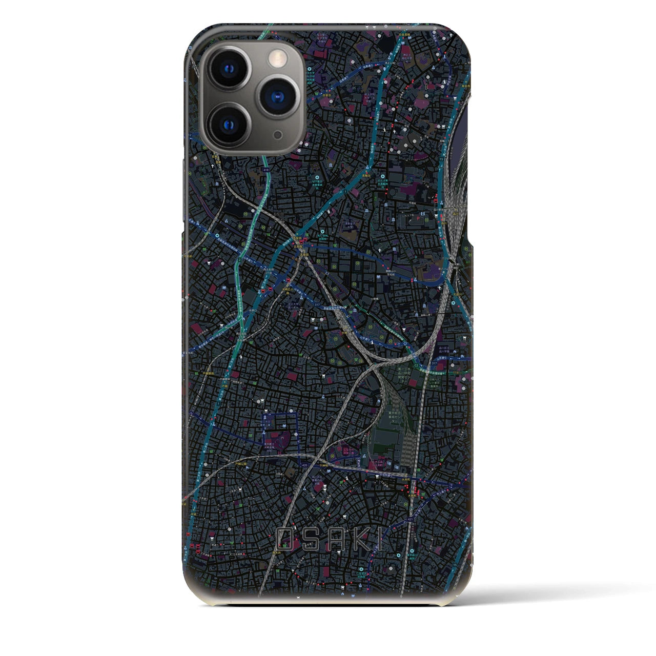 【大崎(東京都)】地図柄iPhoneケース(バックカバータイプ)
