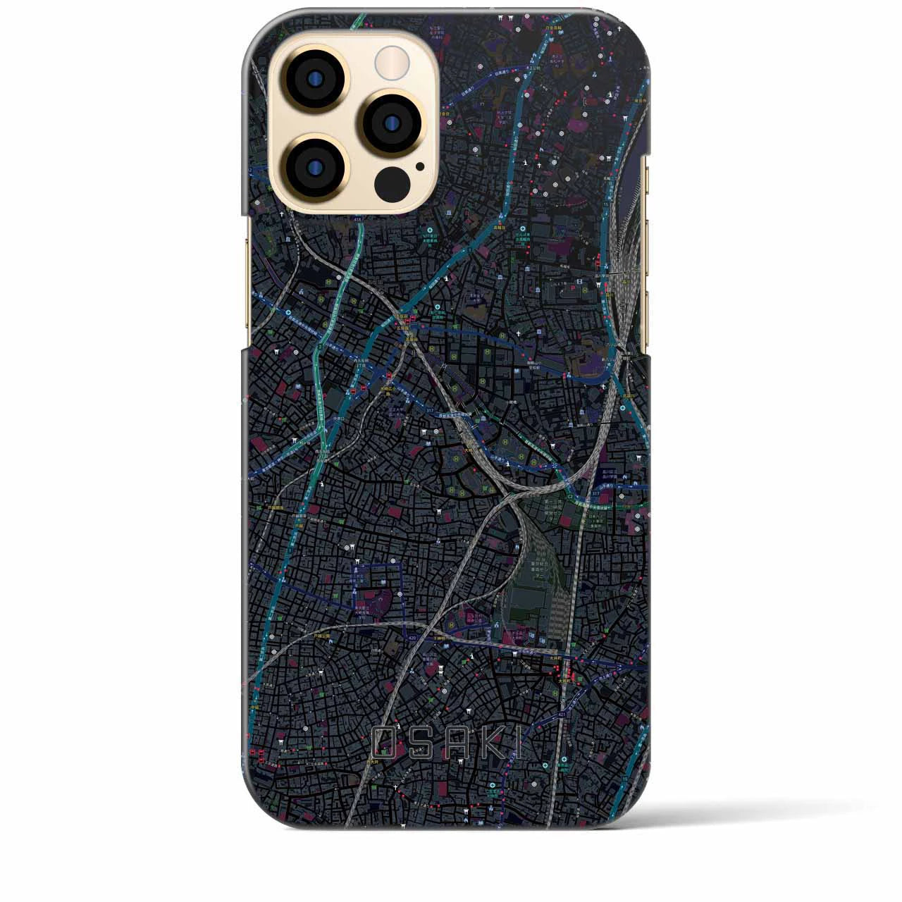 【大崎(東京都)】地図柄iPhoneケース(バックカバータイプ)