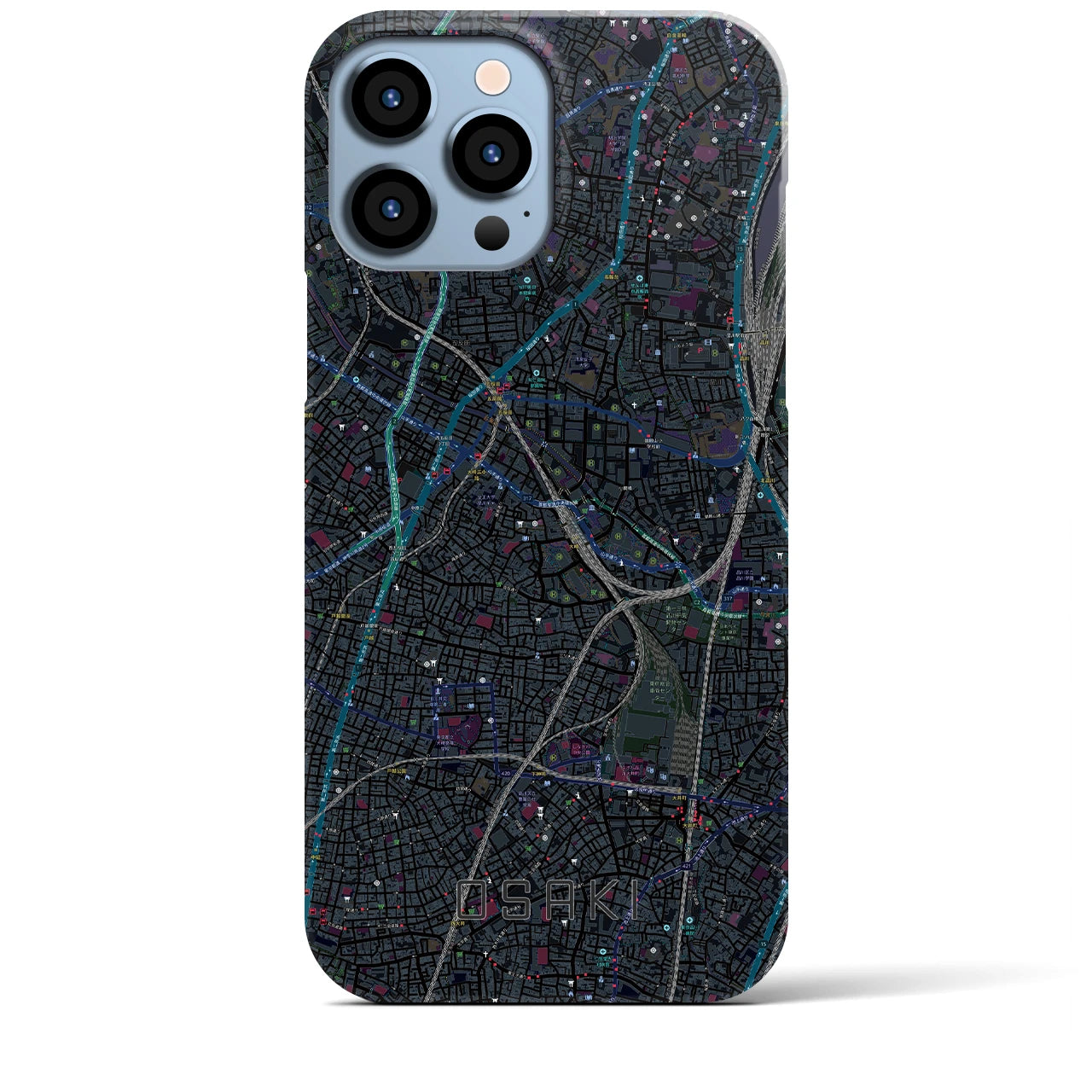 【大崎(東京都)】地図柄iPhoneケース(バックカバータイプ)