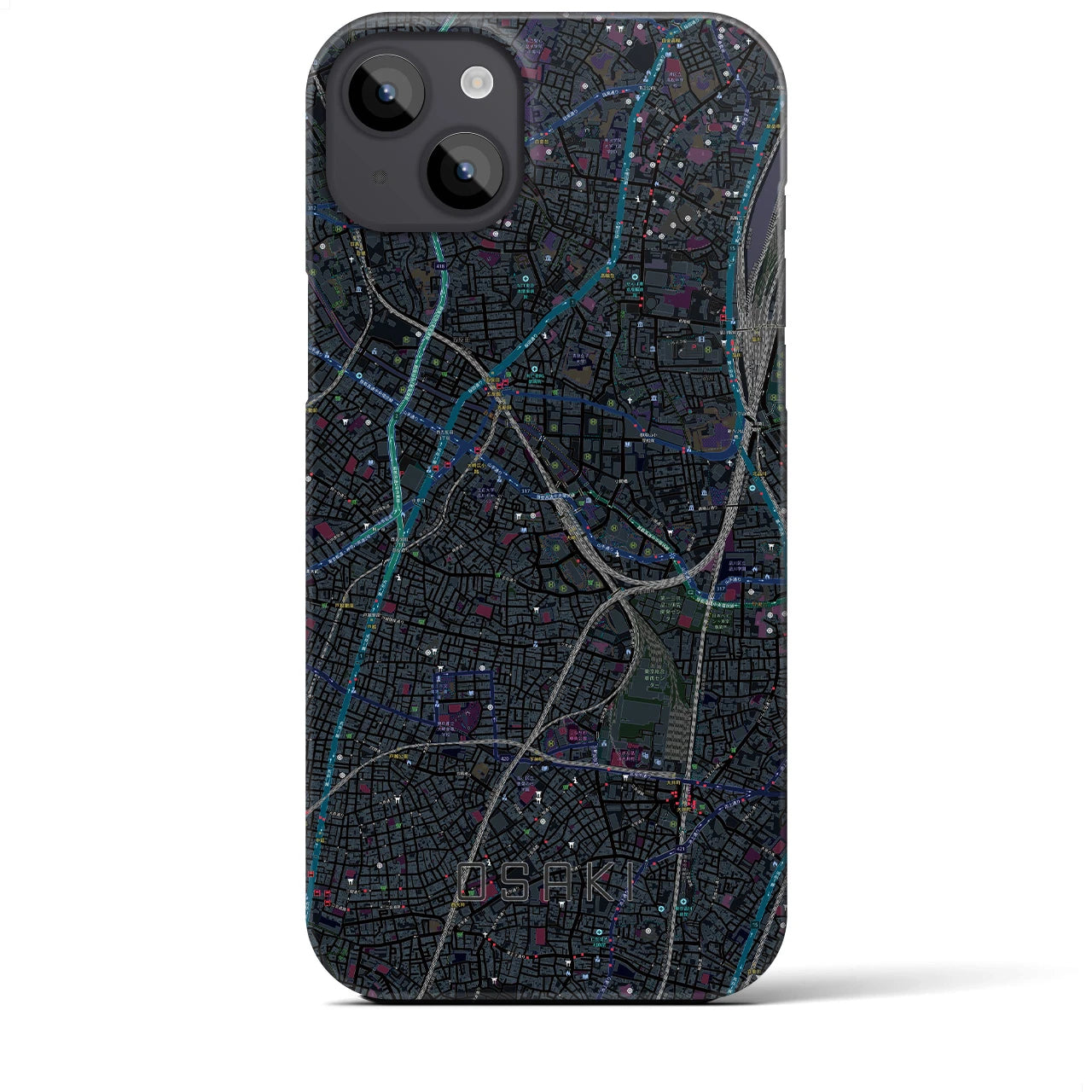 【大崎(東京都)】地図柄iPhoneケース(バックカバータイプ)