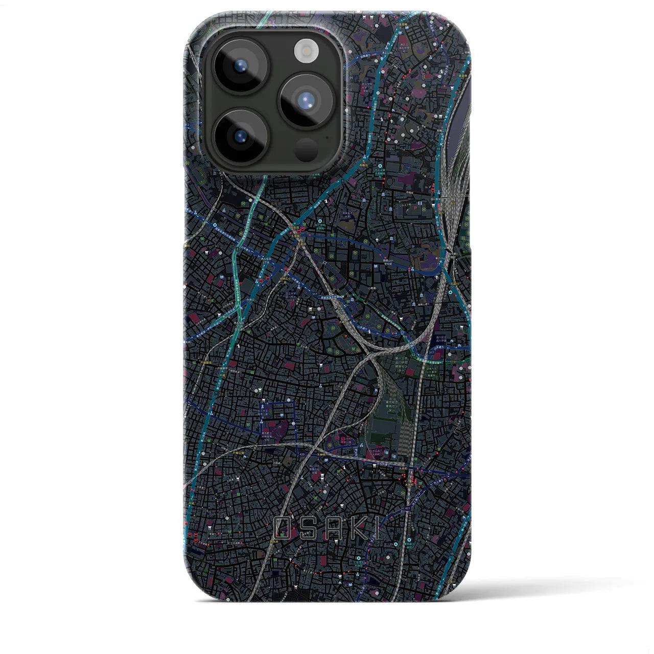 【大崎(東京都)】地図柄iPhoneケース(バックカバータイプ)