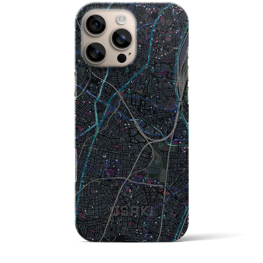 【大崎(東京都)】地図柄iPhoneケース(バックカバータイプ)