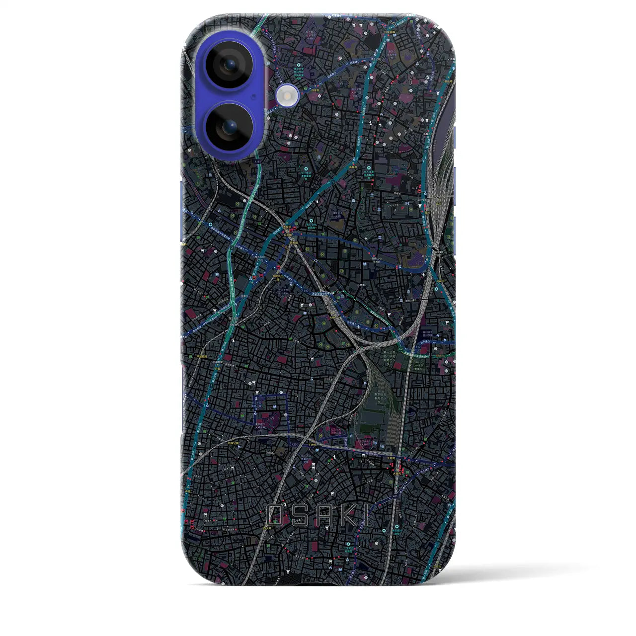 【大崎(東京都)】地図柄iPhoneケース(バックカバータイプ)