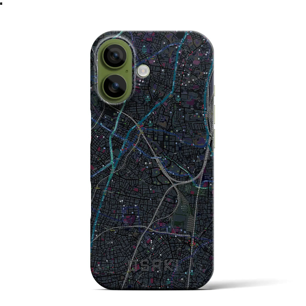 【大崎(東京都)】地図柄iPhoneケース(バックカバータイプ)