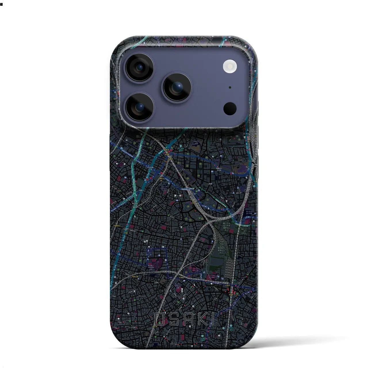 【大崎(東京都)】地図柄iPhoneケース(バックカバータイプ)