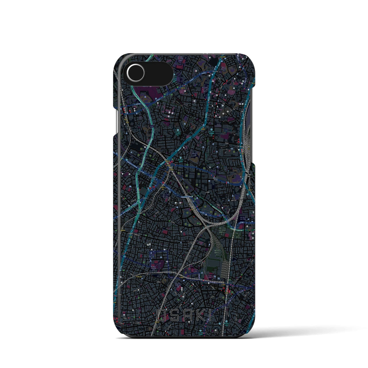 【大崎(東京都)】地図柄iPhoneケース(バックカバータイプ)