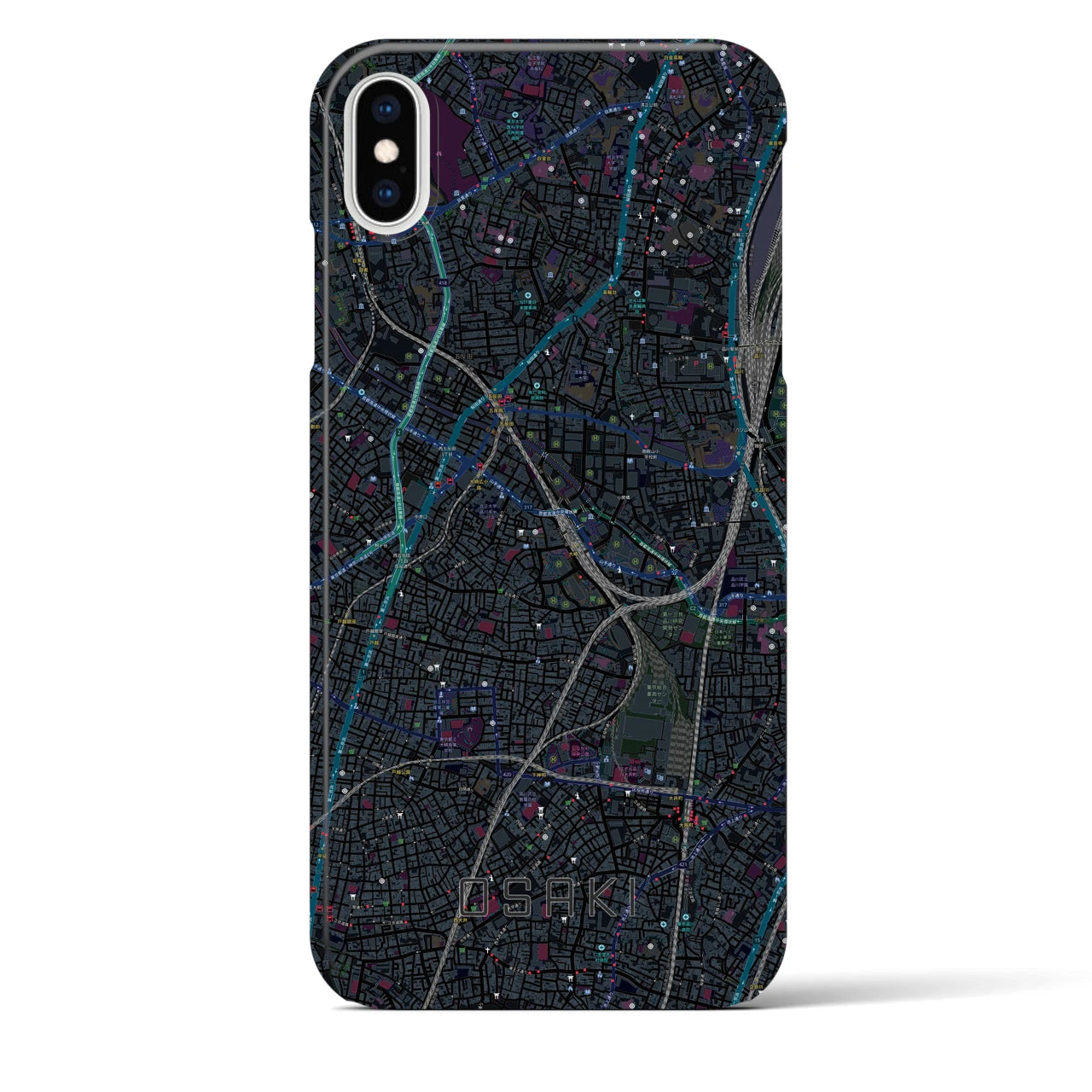 【大崎(東京都)】地図柄iPhoneケース(バックカバータイプ)