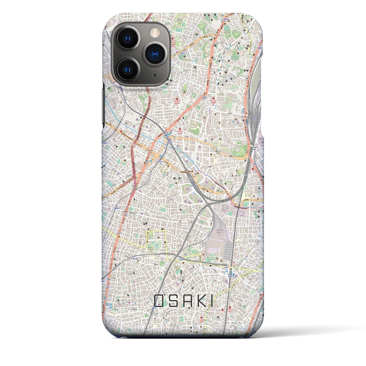 【大崎(東京都)】地図柄iPhoneケース(バックカバータイプ)