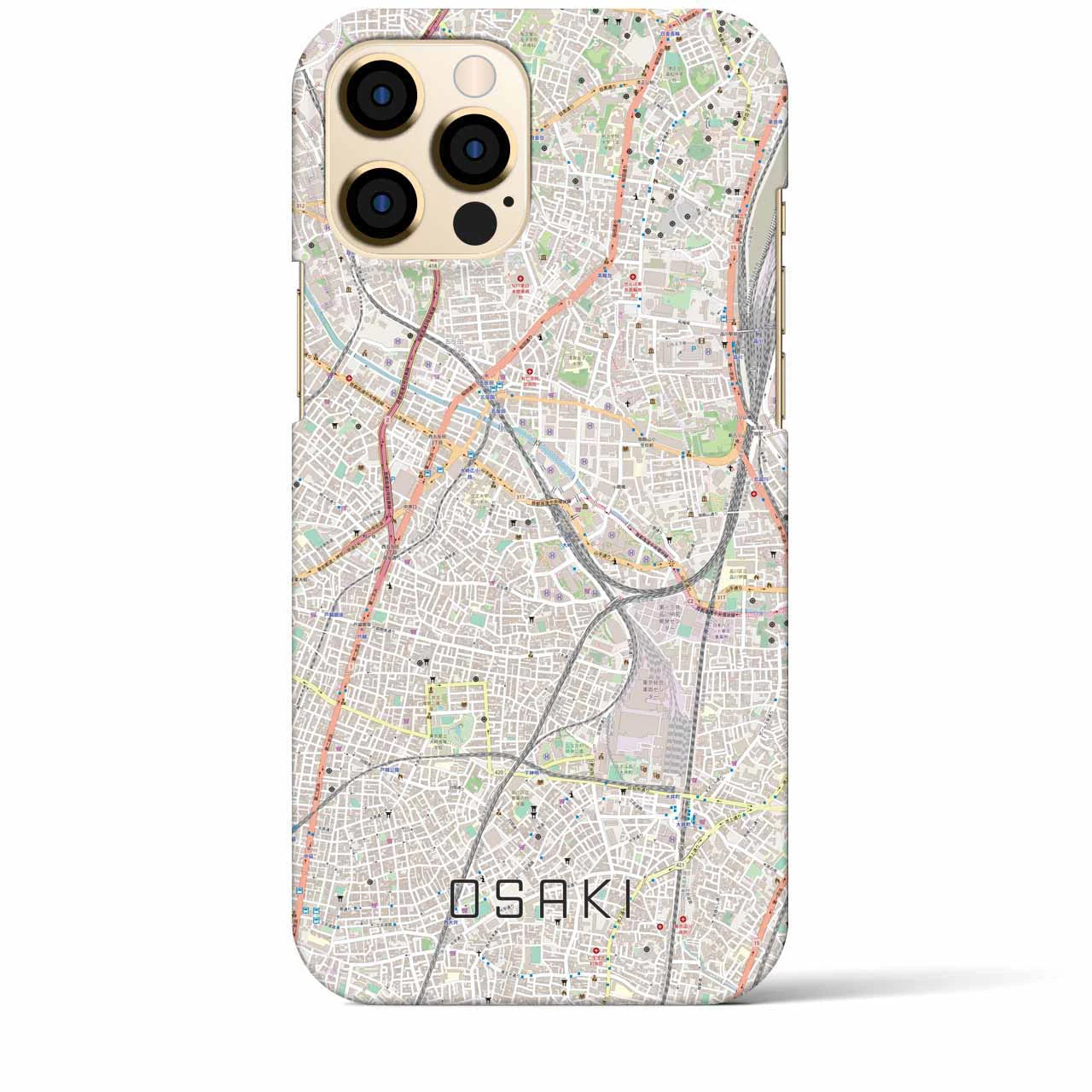 【大崎(東京都)】地図柄iPhoneケース(バックカバータイプ)