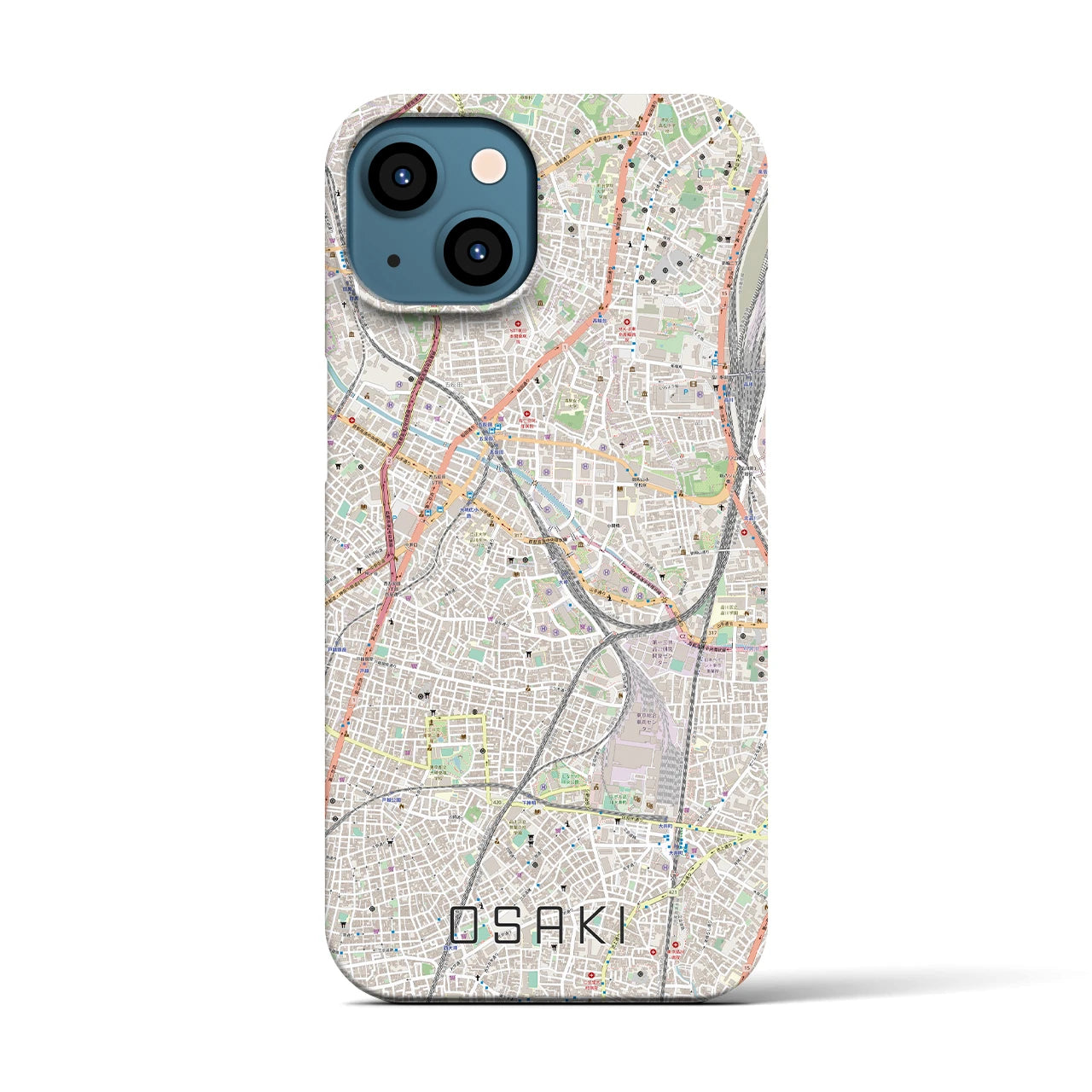 【大崎(東京都)】地図柄iPhoneケース(バックカバータイプ)