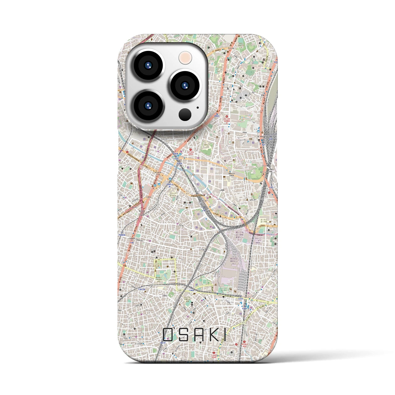 【大崎(東京都)】地図柄iPhoneケース(バックカバータイプ)