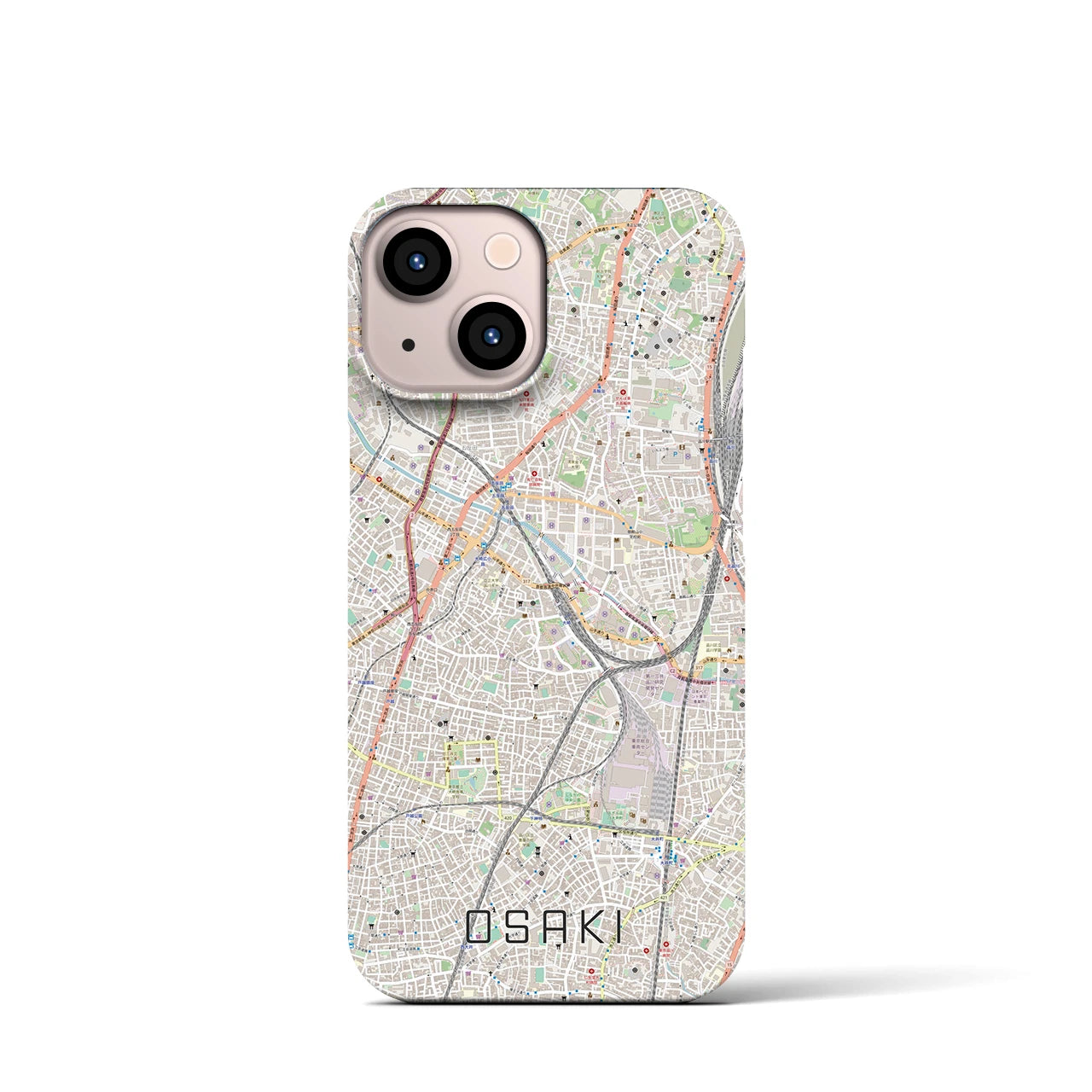 【大崎(東京都)】地図柄iPhoneケース(バックカバータイプ)