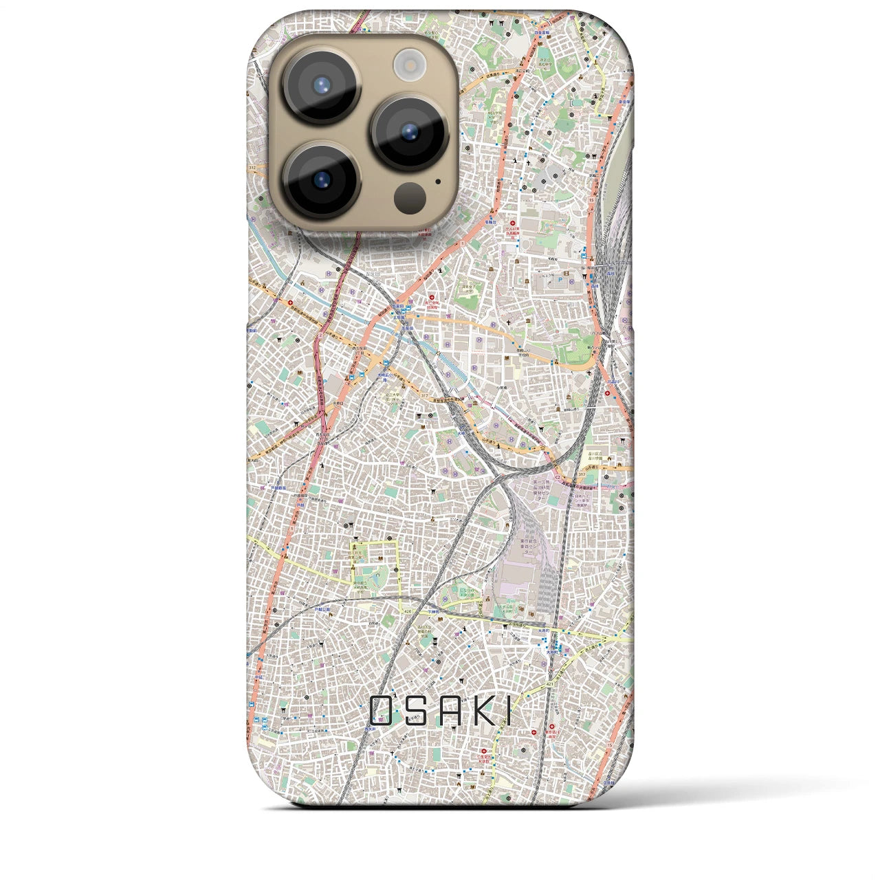 【大崎(東京都)】地図柄iPhoneケース(バックカバータイプ)