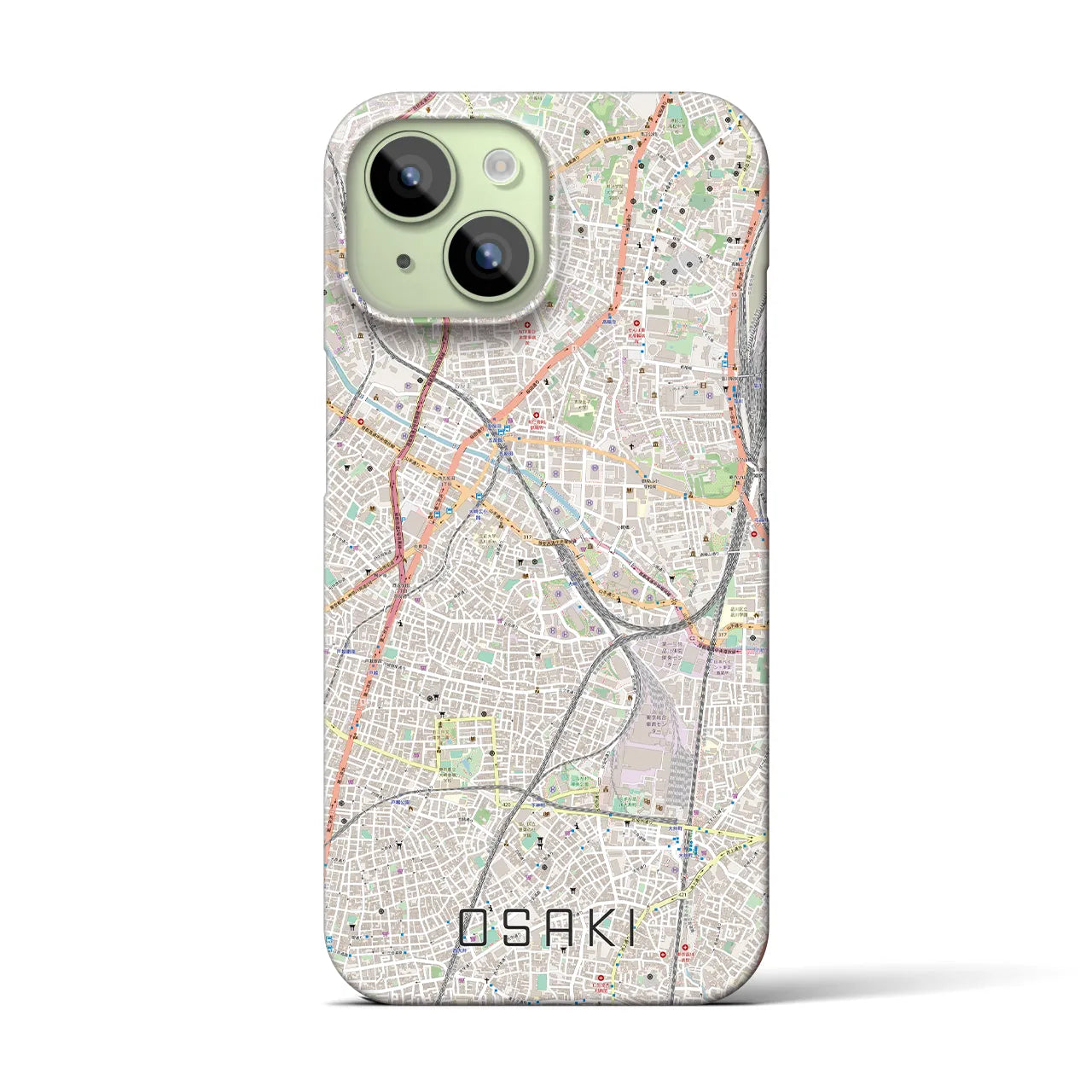 【大崎(東京都)】地図柄iPhoneケース(バックカバータイプ)