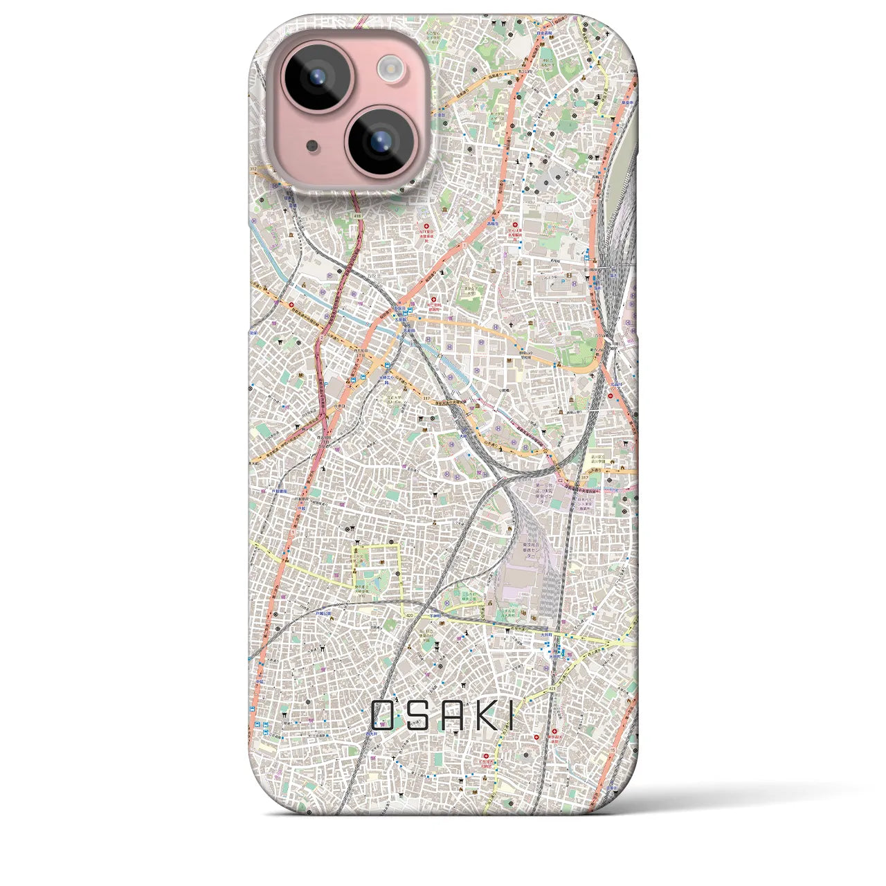 【大崎(東京都)】地図柄iPhoneケース(バックカバータイプ)