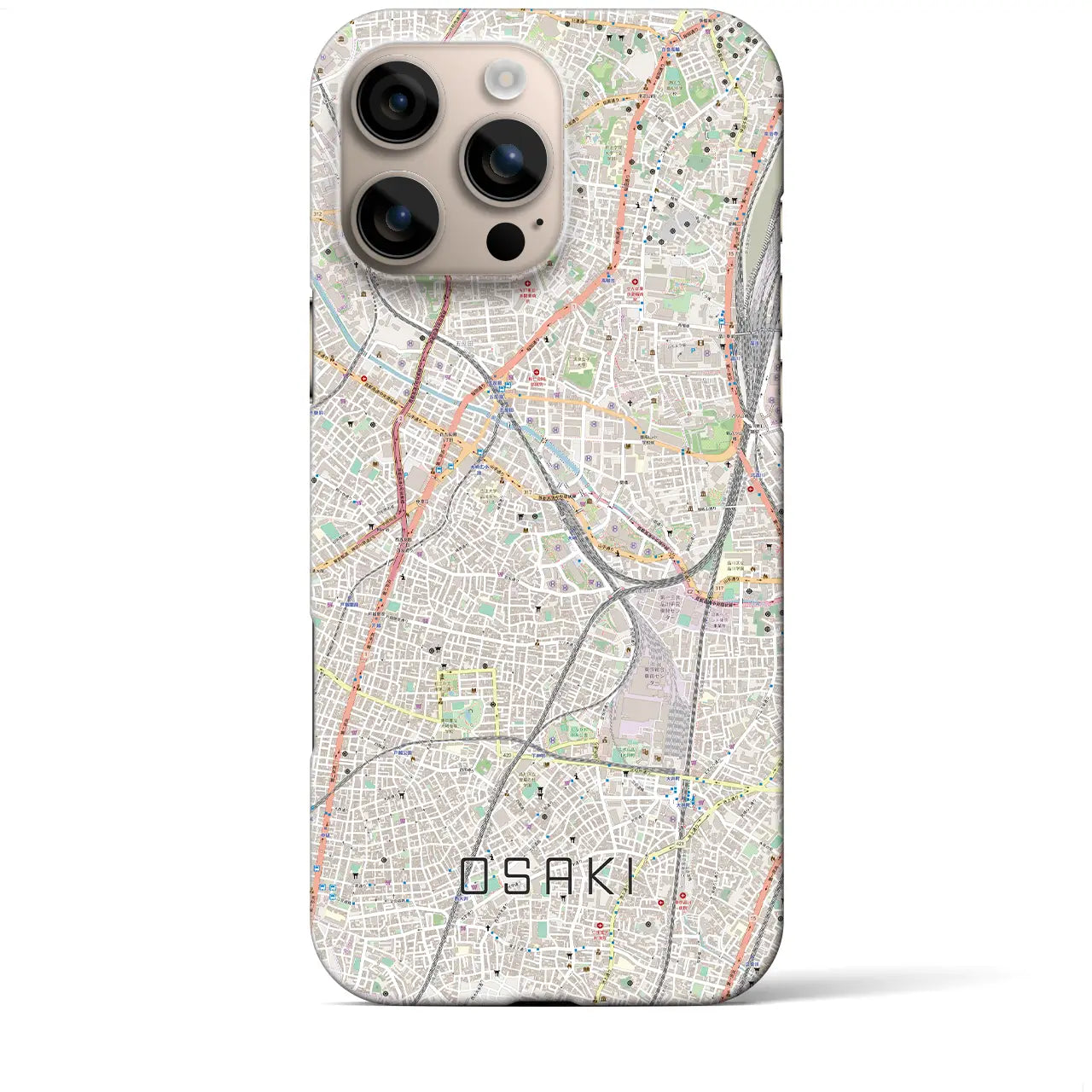 【大崎(東京都)】地図柄iPhoneケース(バックカバータイプ)