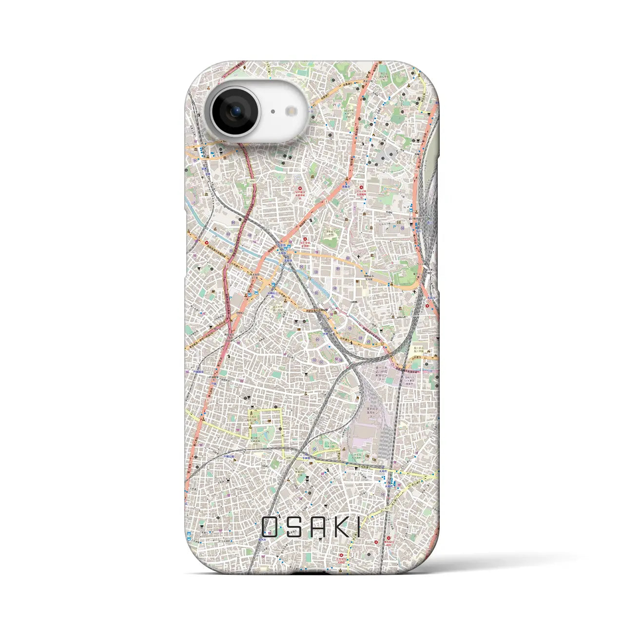 【大崎(東京都)】地図柄iPhoneケース(バックカバータイプ)