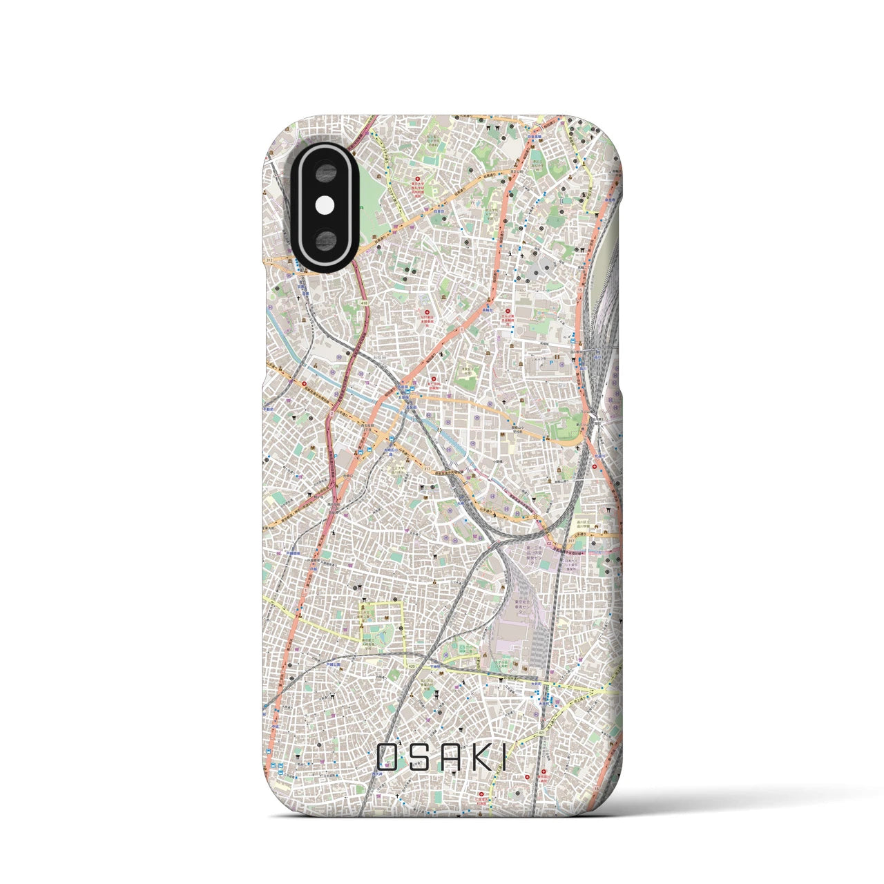 【大崎(東京都)】地図柄iPhoneケース(バックカバータイプ)