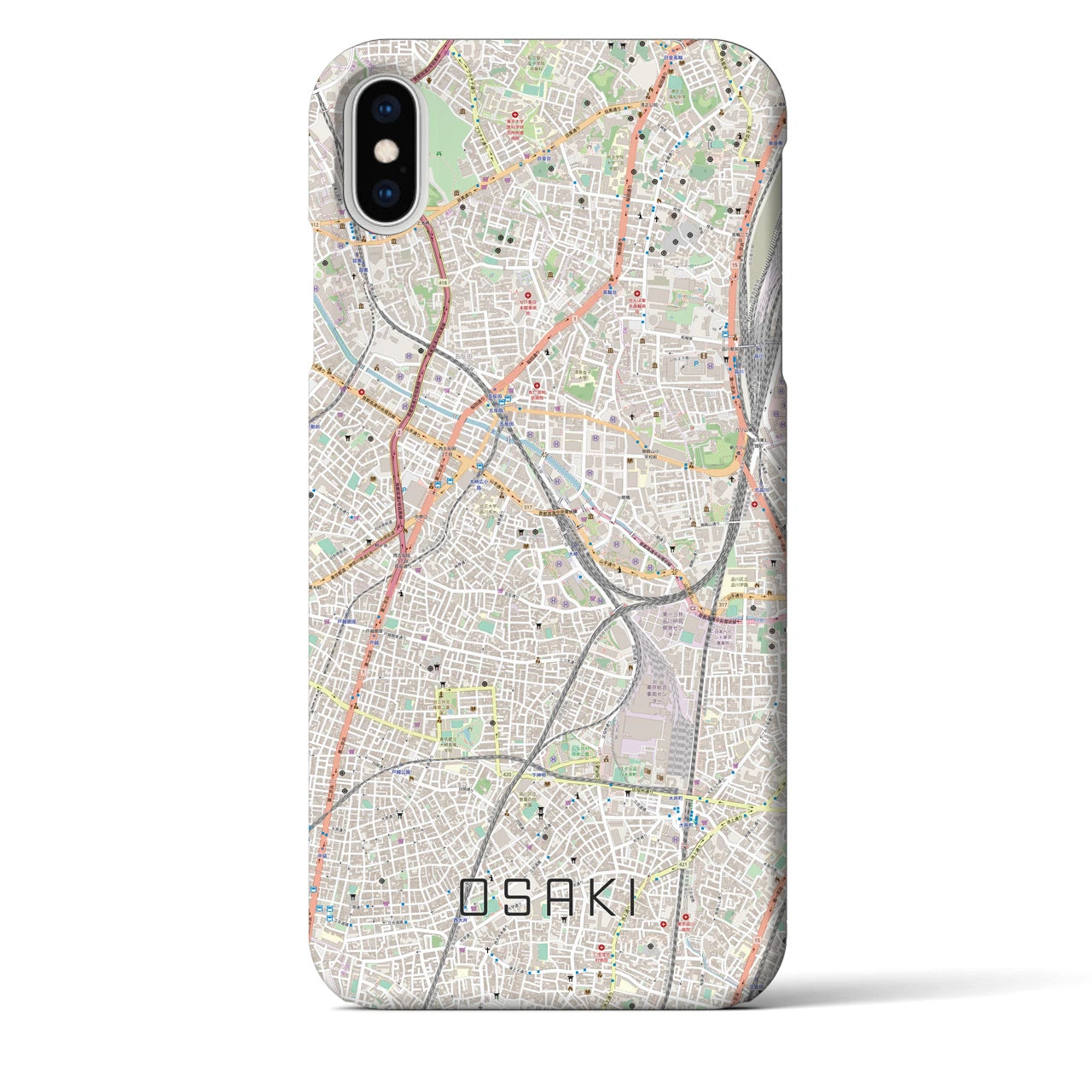 【大崎(東京都)】地図柄iPhoneケース(バックカバータイプ)