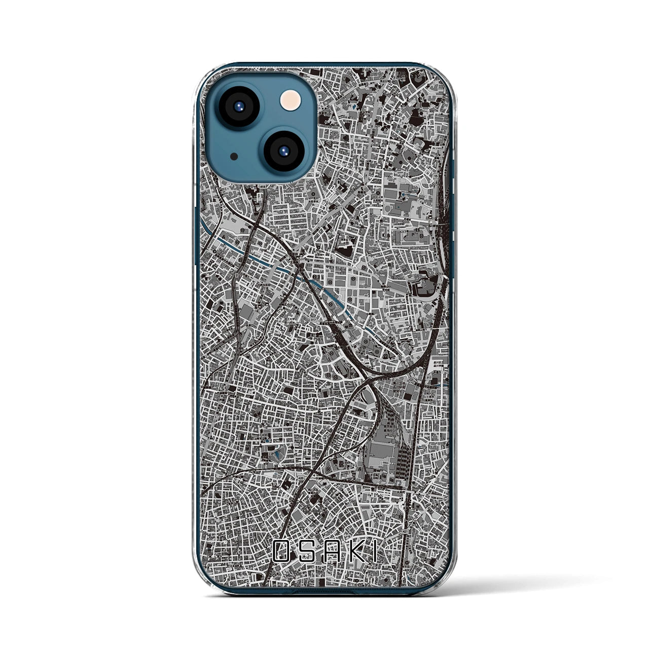 【大崎(東京都)】地図柄iPhoneケース(クリアタイプ)