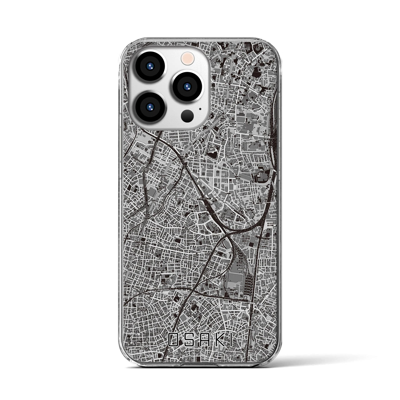 【大崎(東京都)】地図柄iPhoneケース(クリアタイプ)