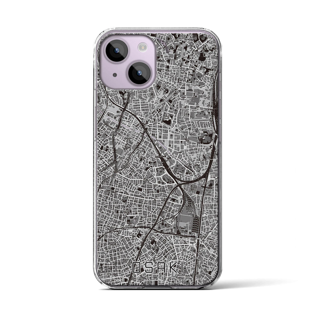 【大崎(東京都)】地図柄iPhoneケース(クリアタイプ)