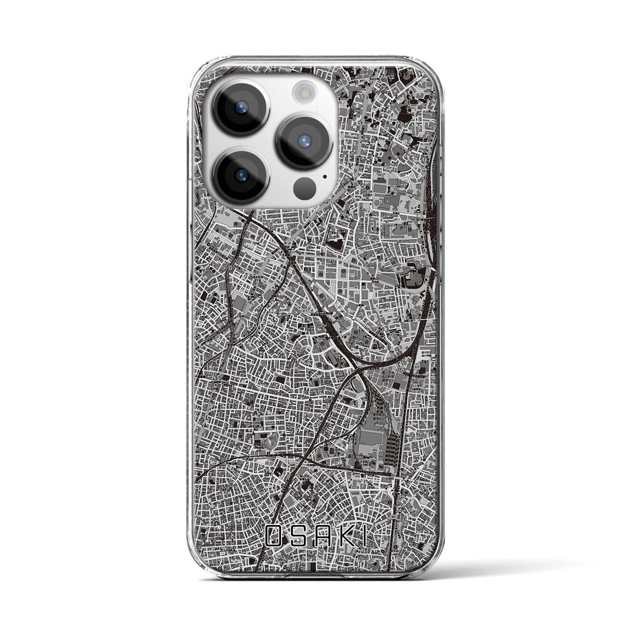 【大崎(東京都)】地図柄iPhoneケース(クリアタイプ)
