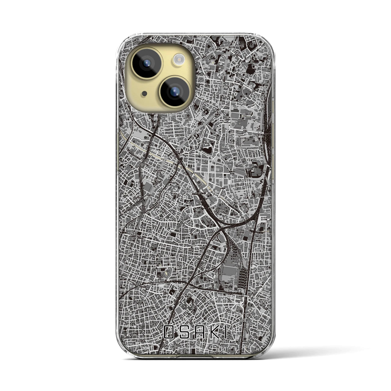 【大崎(東京都)】地図柄iPhoneケース(クリアタイプ)