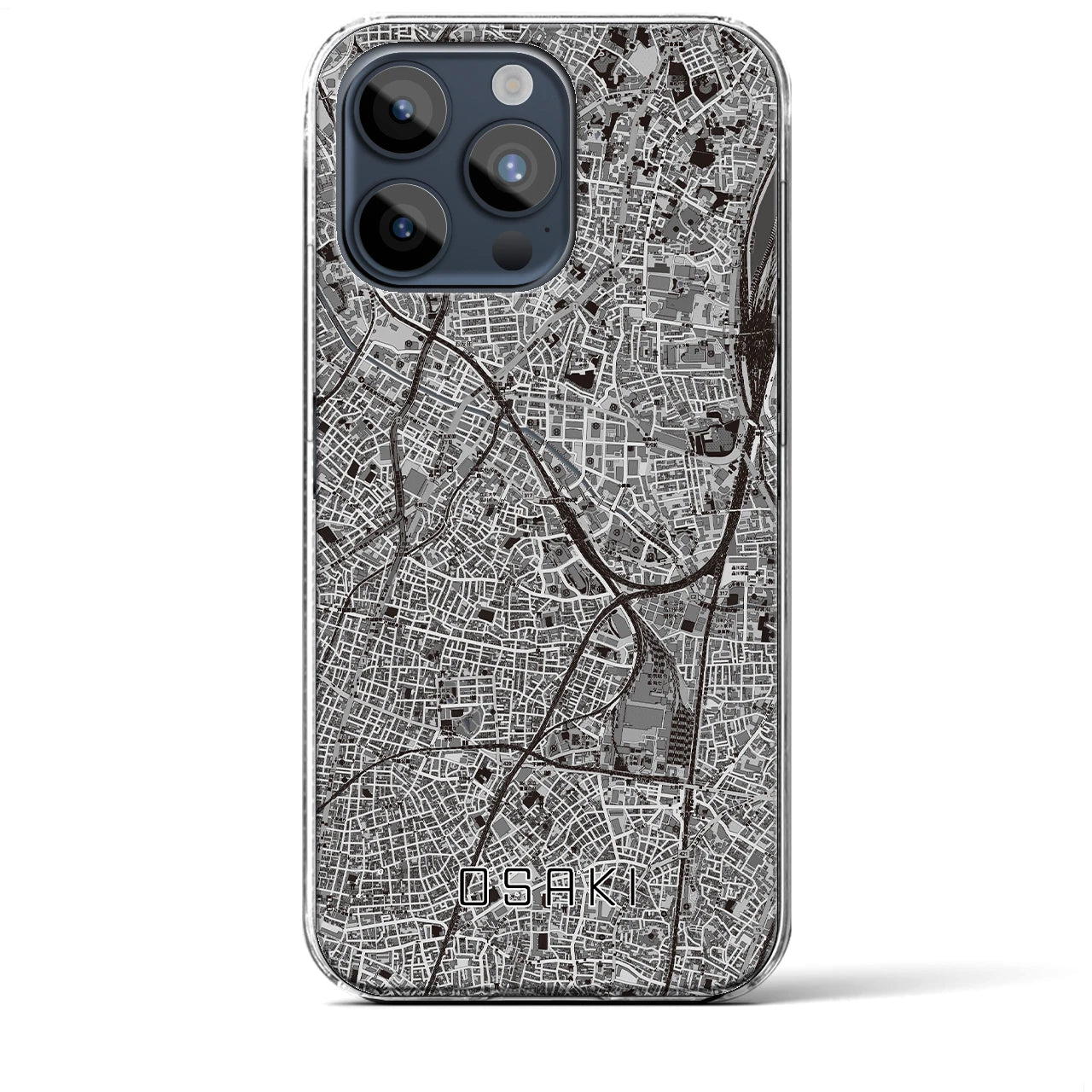 【大崎(東京都)】地図柄iPhoneケース(クリアタイプ)