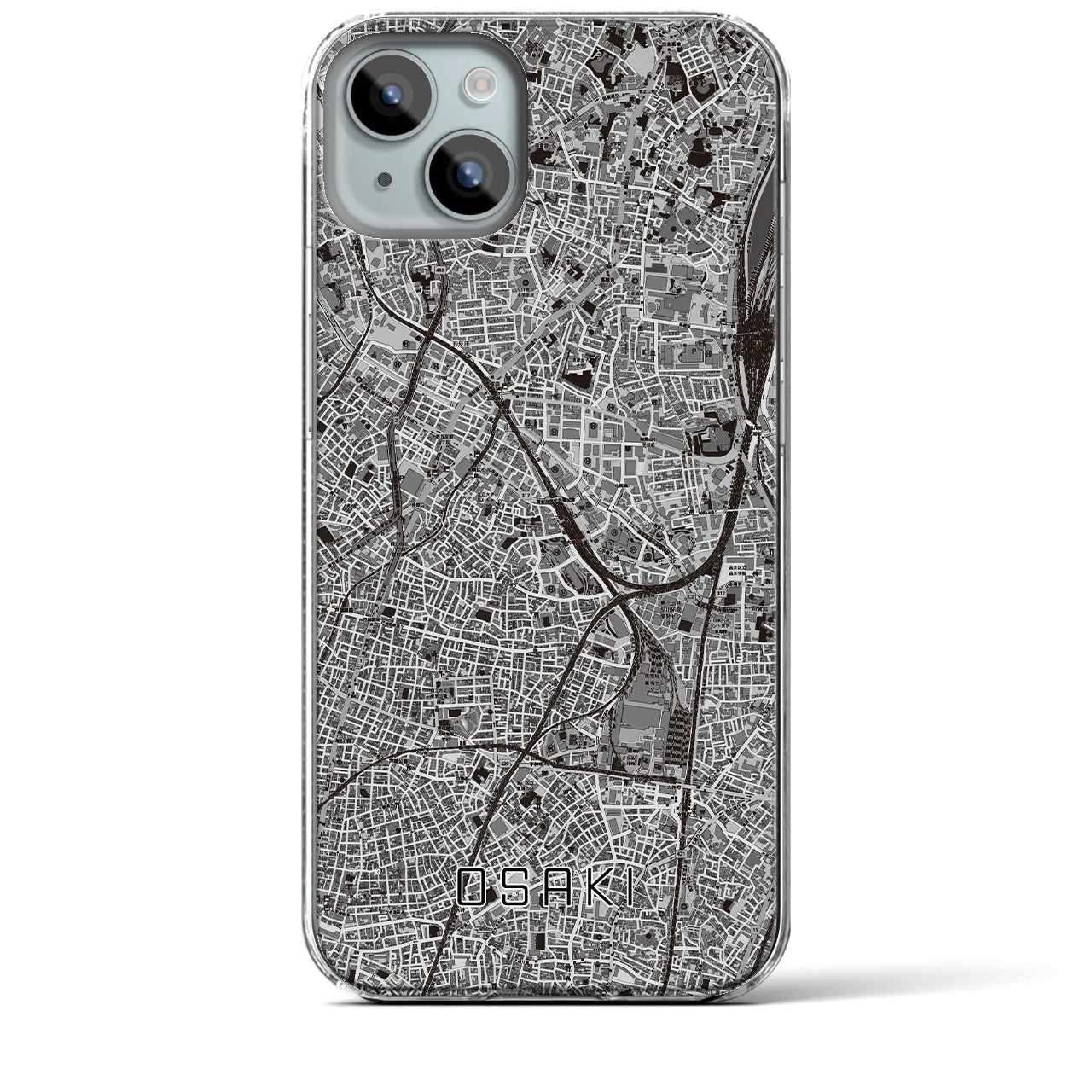 【大崎(東京都)】地図柄iPhoneケース(クリアタイプ)