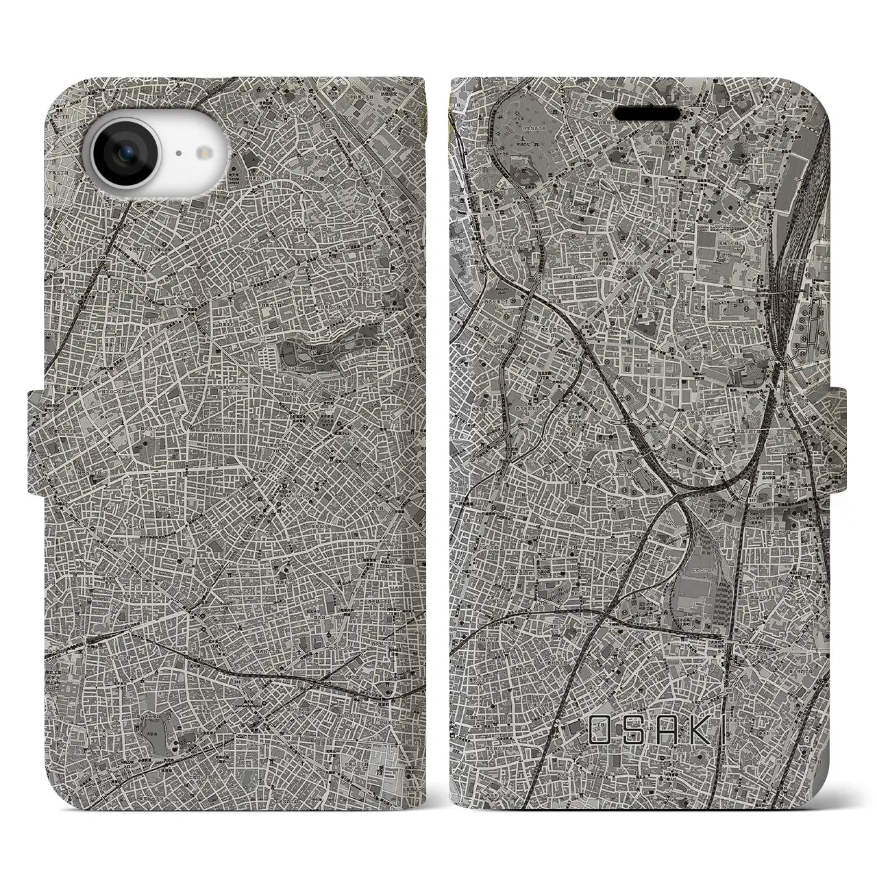 【大崎(東京都)】地図柄iPhoneケース(手帳タイプ)