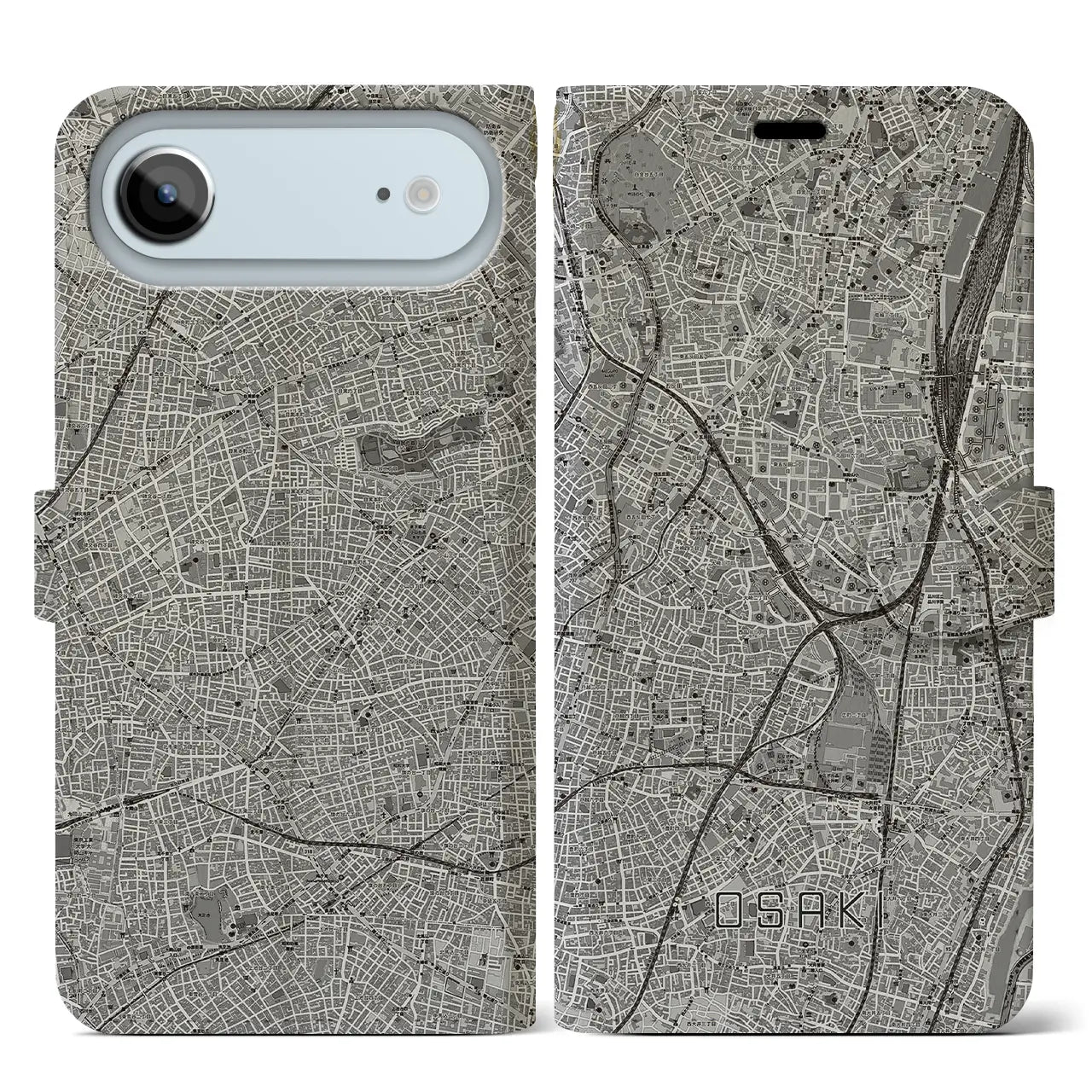 【大崎(東京都)】地図柄iPhoneケース(手帳タイプ)