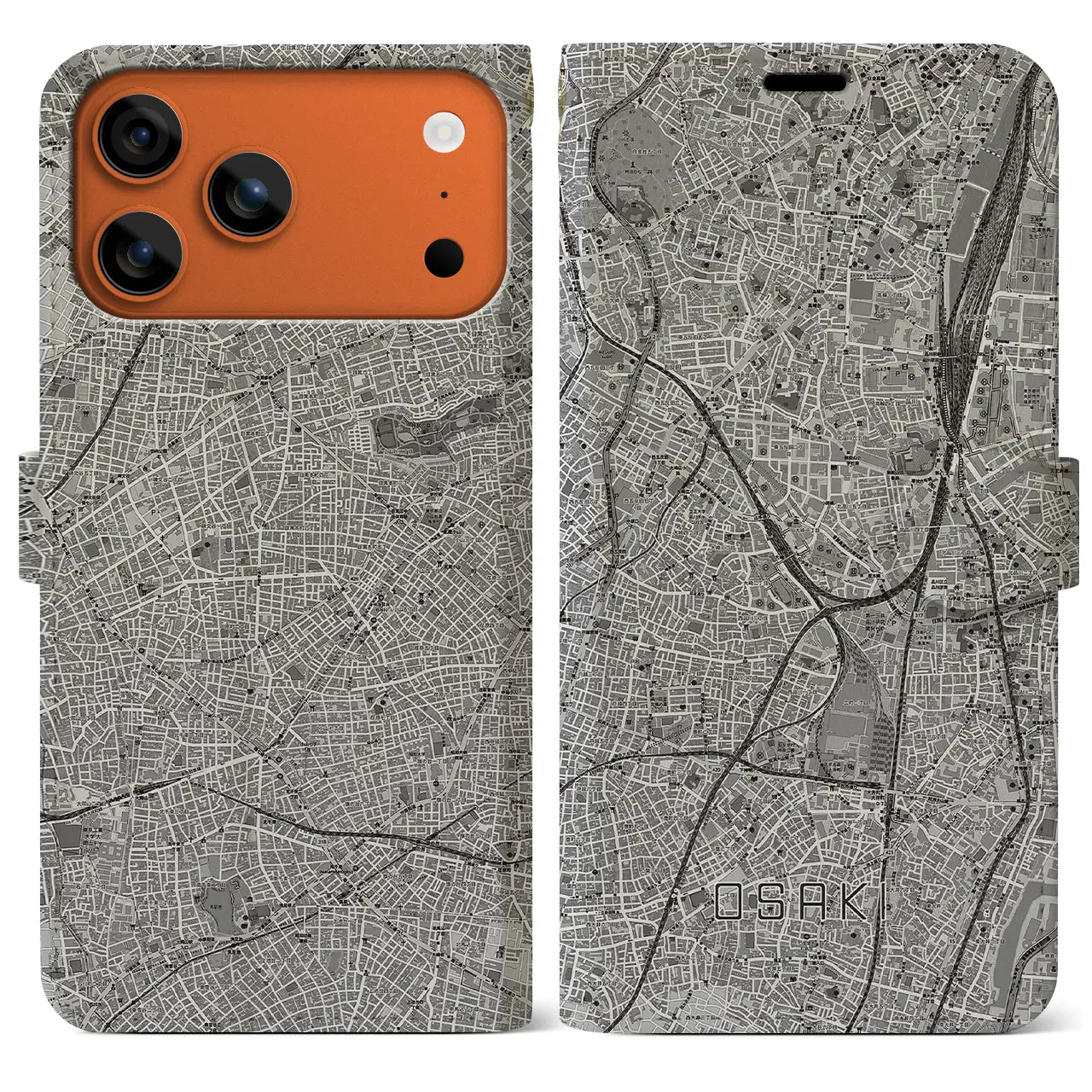 【大崎(東京都)】地図柄iPhoneケース(手帳タイプ)