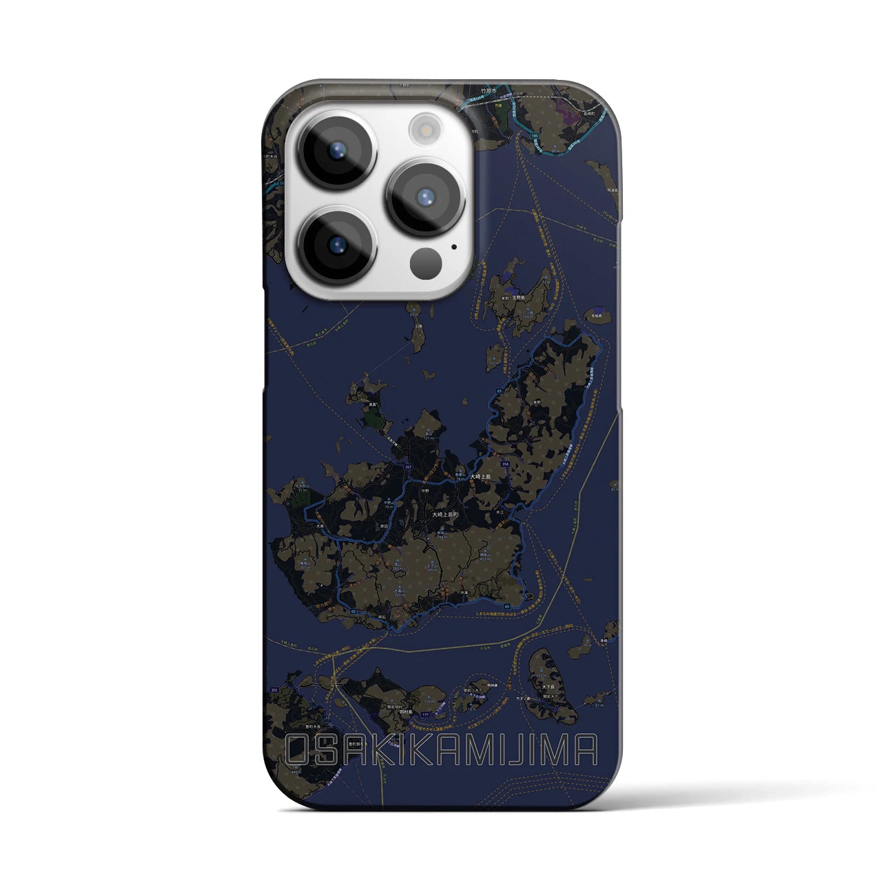 【大崎上島(広島県)】地図柄iPhoneケース(バックカバータイプ)