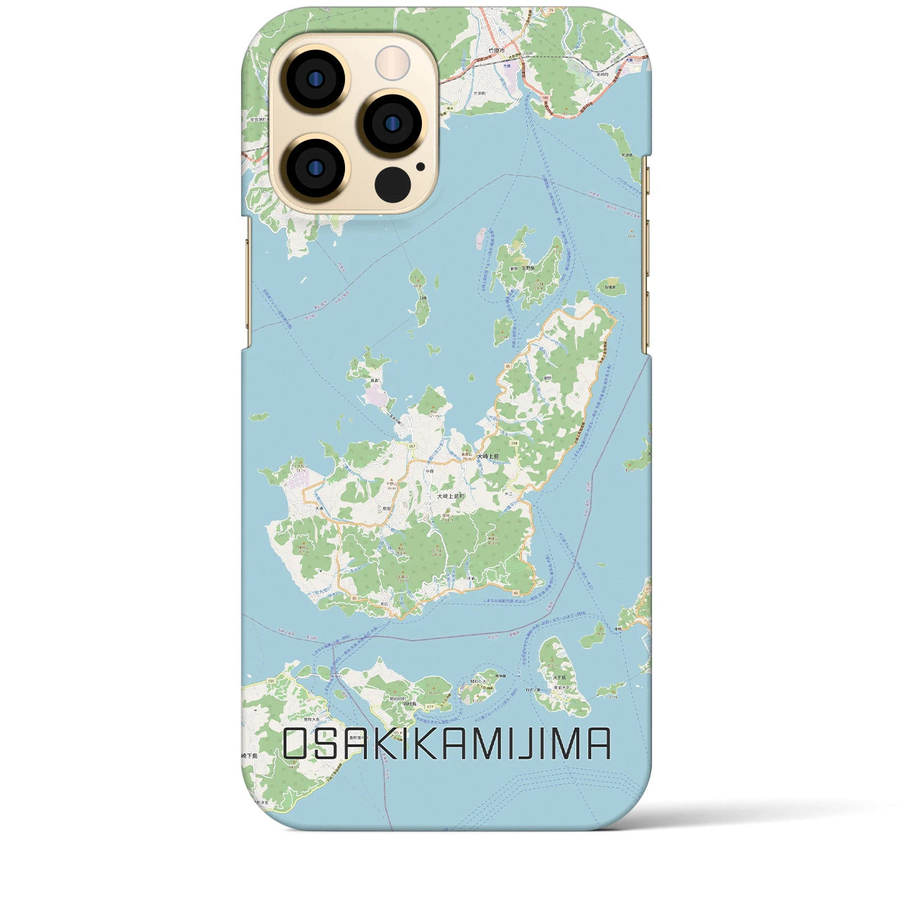 【大崎上島(広島県)】地図柄iPhoneケース(バックカバータイプ)