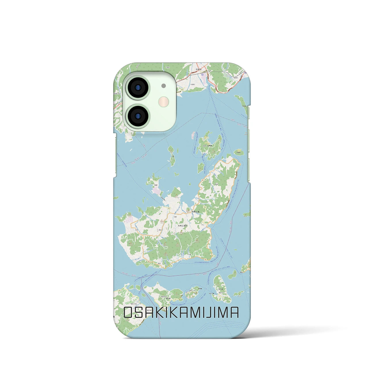 【大崎上島(広島県)】地図柄iPhoneケース(バックカバータイプ)