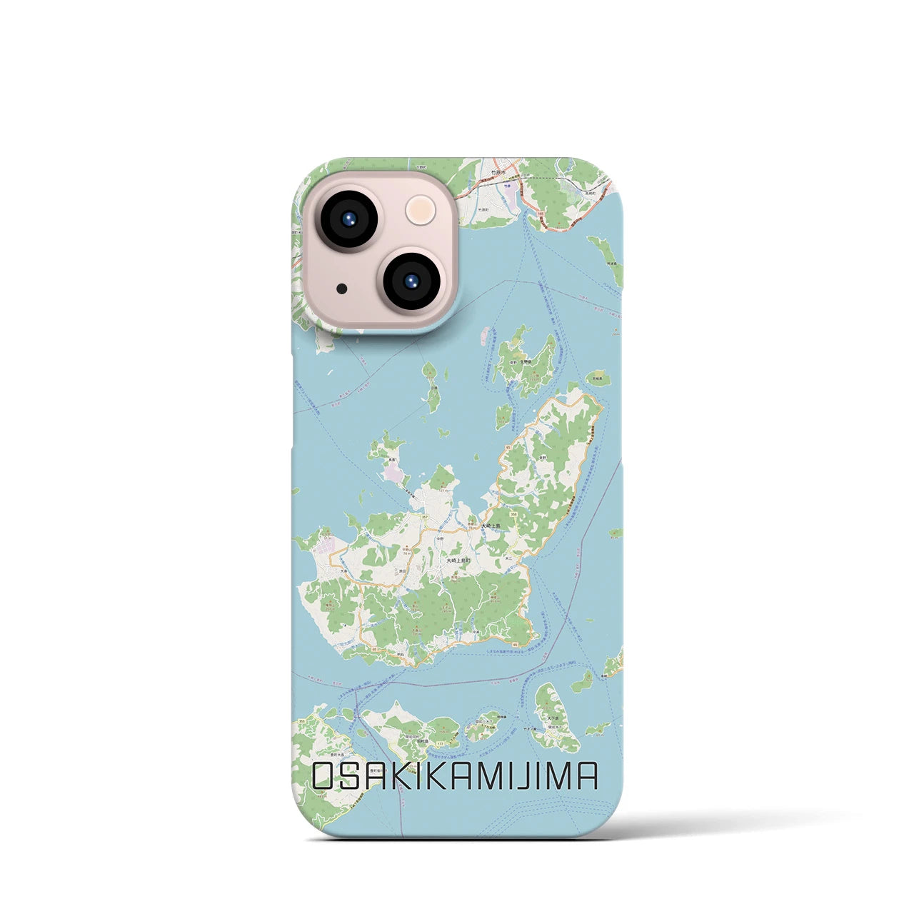 【大崎上島(広島県)】地図柄iPhoneケース(バックカバータイプ)