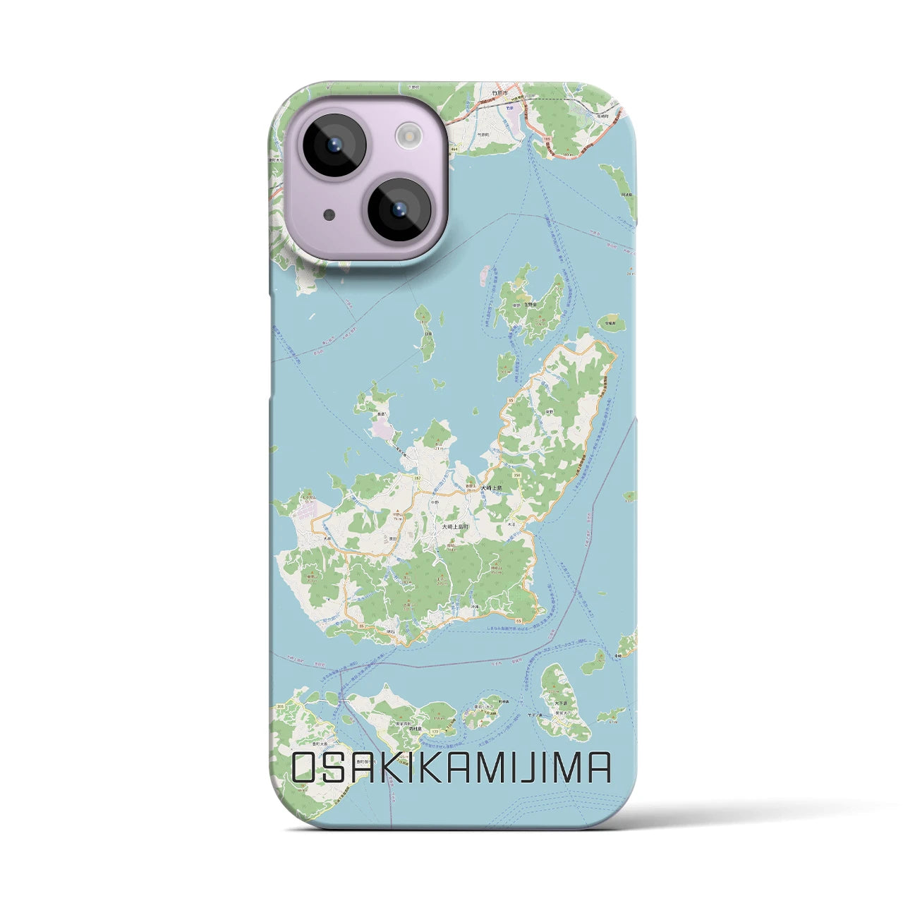 【大崎上島(広島県)】地図柄iPhoneケース(バックカバータイプ)