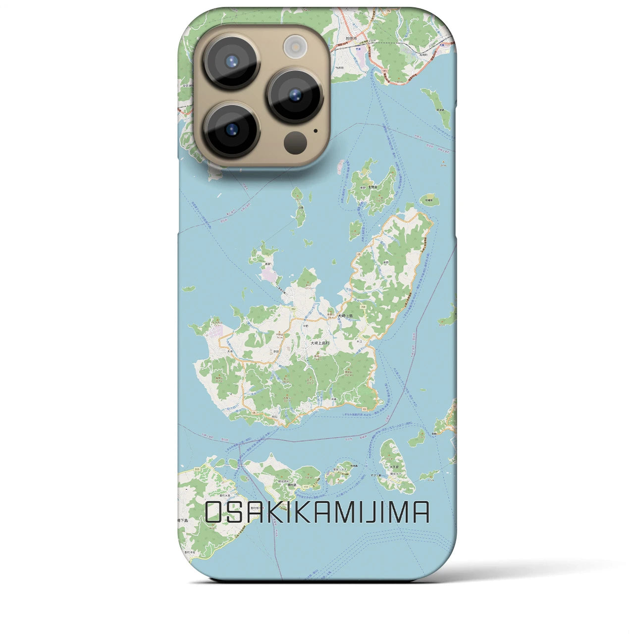 【大崎上島(広島県)】地図柄iPhoneケース(バックカバータイプ)