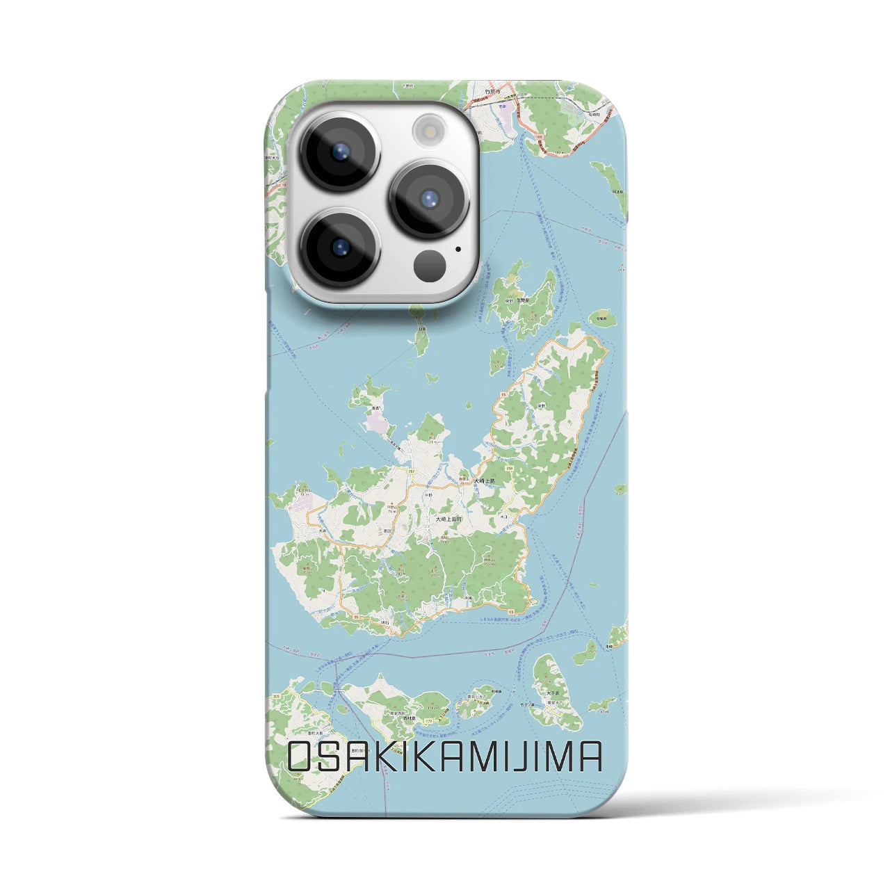 【大崎上島(広島県)】地図柄iPhoneケース(バックカバータイプ)
