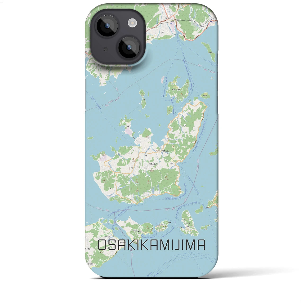 【大崎上島(広島県)】地図柄iPhoneケース(バックカバータイプ)