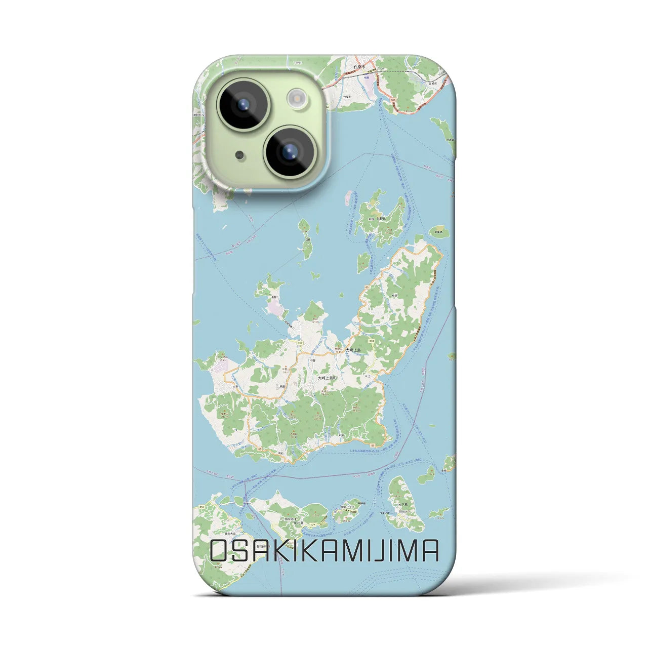 【大崎上島(広島県)】地図柄iPhoneケース(バックカバータイプ)
