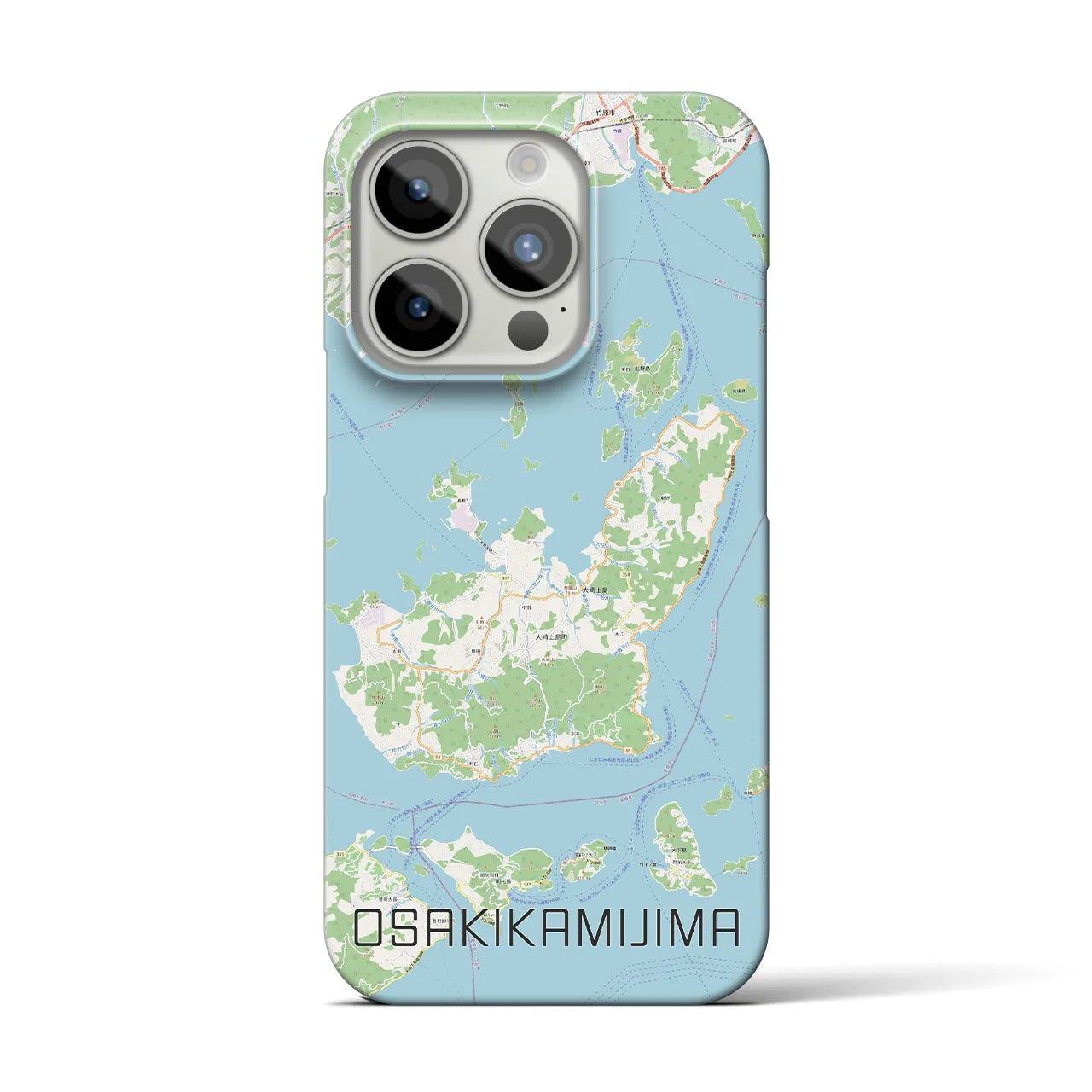 【大崎上島(広島県)】地図柄iPhoneケース(バックカバータイプ)
