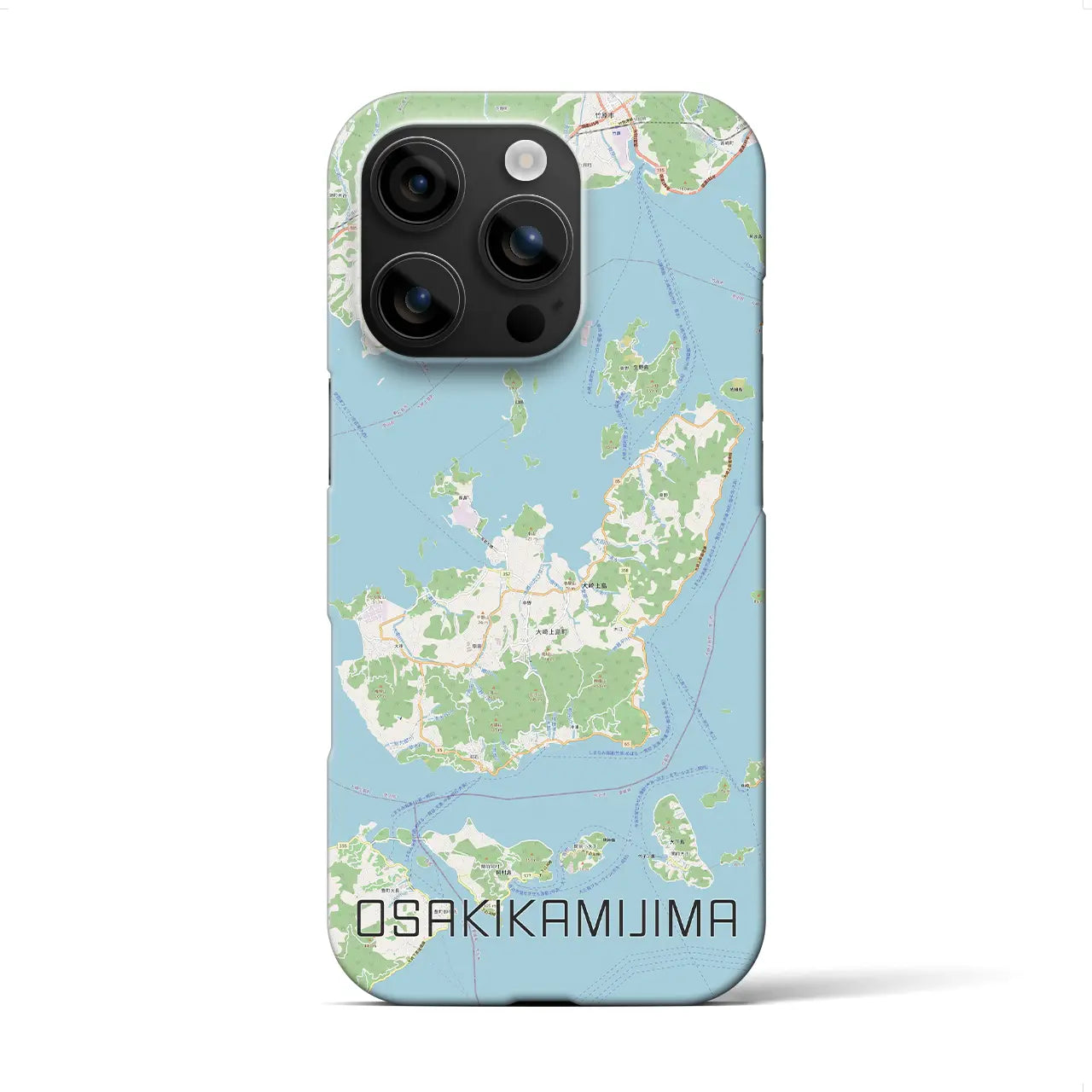 【大崎上島(広島県)】地図柄iPhoneケース(バックカバータイプ)