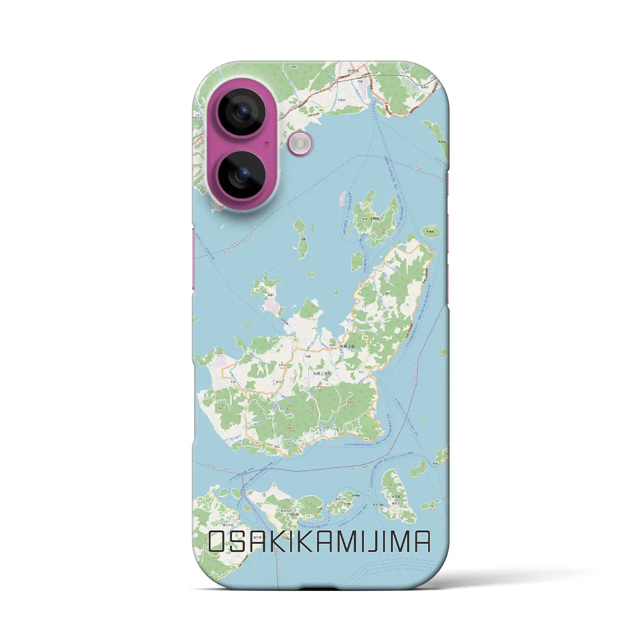 【大崎上島(広島県)】地図柄iPhoneケース(バックカバータイプ)