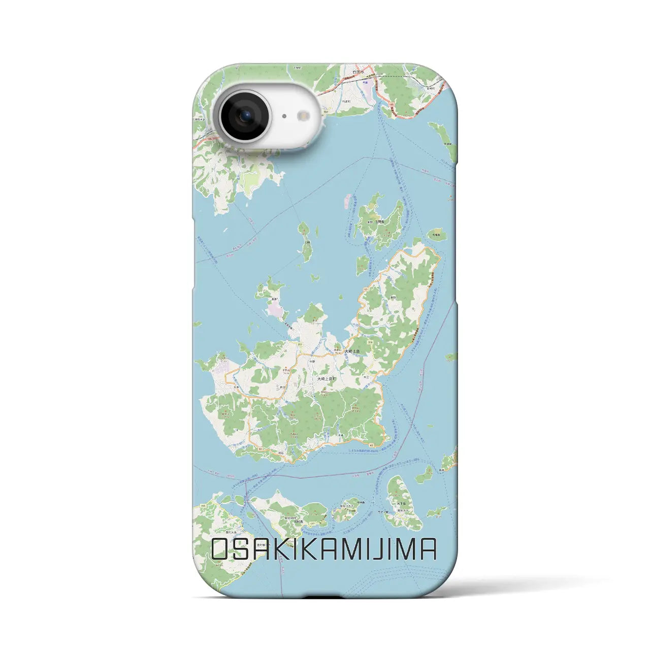 【大崎上島(広島県)】地図柄iPhoneケース(バックカバータイプ)