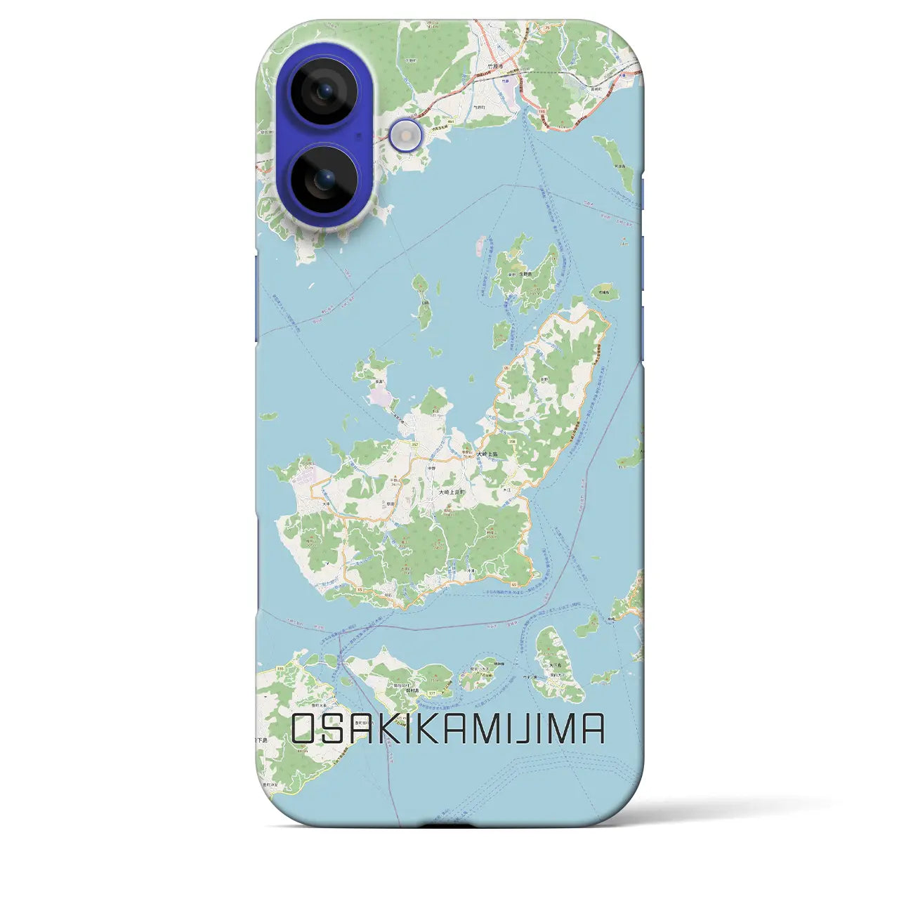 【大崎上島(広島県)】地図柄iPhoneケース(バックカバータイプ)ナチュラル・iPhone 16 Pro Max 用