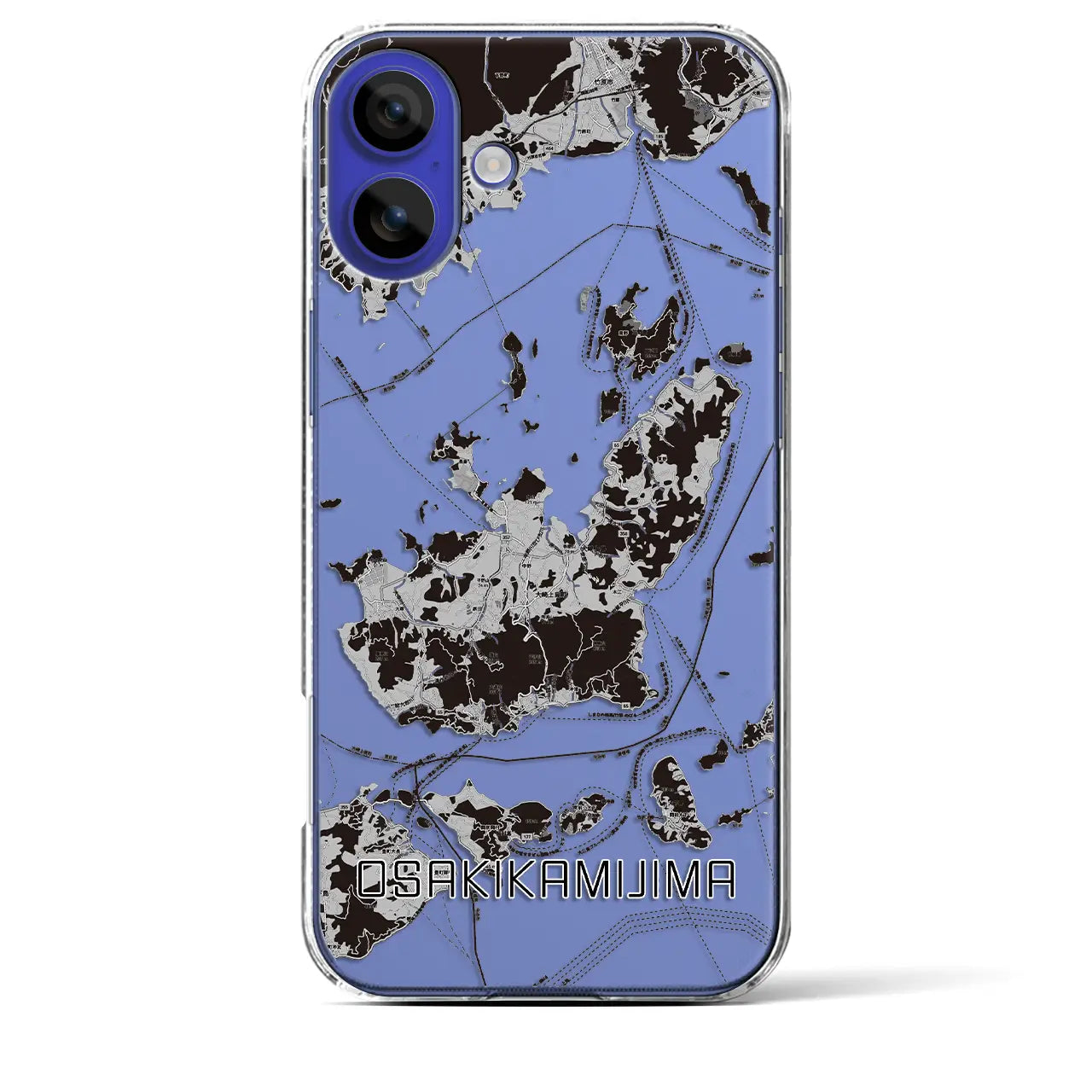 【大崎上島(広島県)】地図柄iPhoneケース(クリアタイプ)