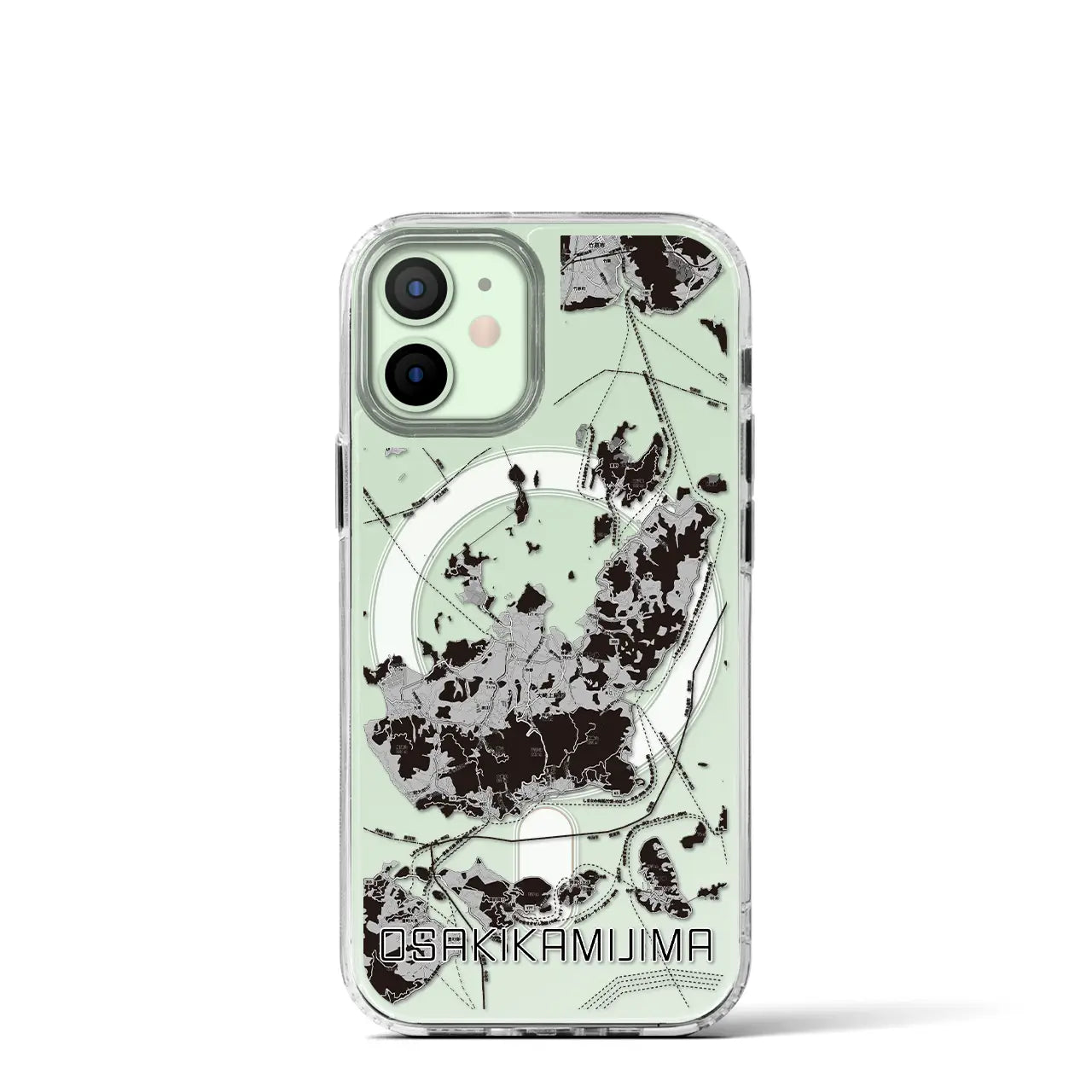 【大崎上島(広島県)】地図柄iPhoneケース(MagSafeタイプ)